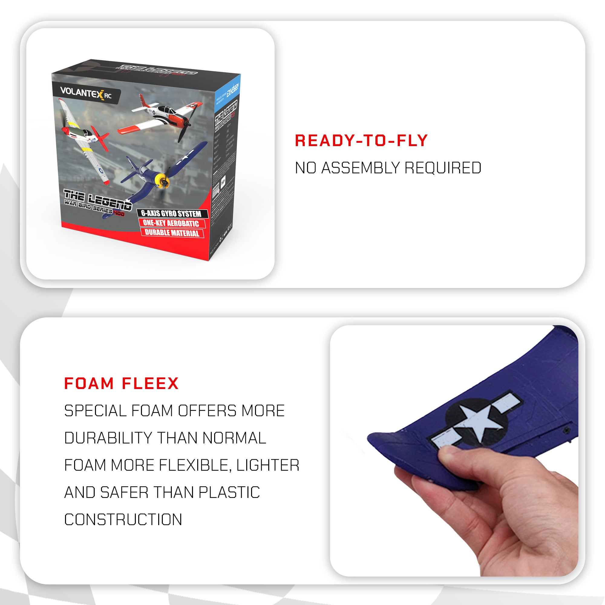 VOLANTEXRC One Key Turn Remote Control Airplane w/ Xpilot Stabilizer (Used) - VMInnovations