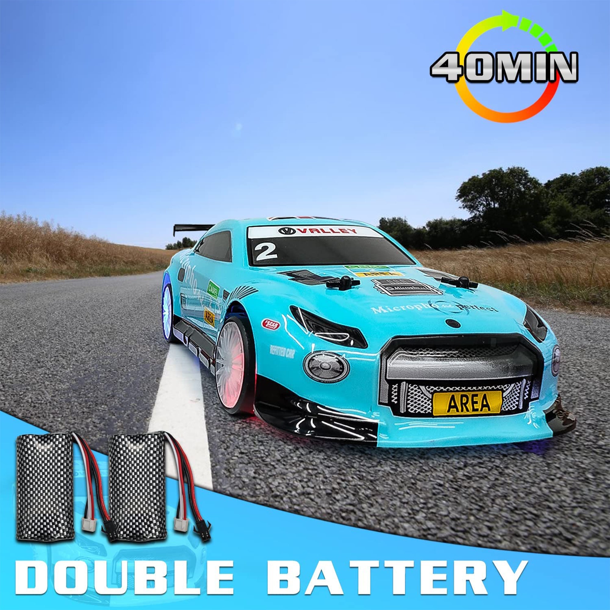1:14 Ratio Scale Remote Control Sport Racing Car with Drifting Set (Open Box) - VMInnovations