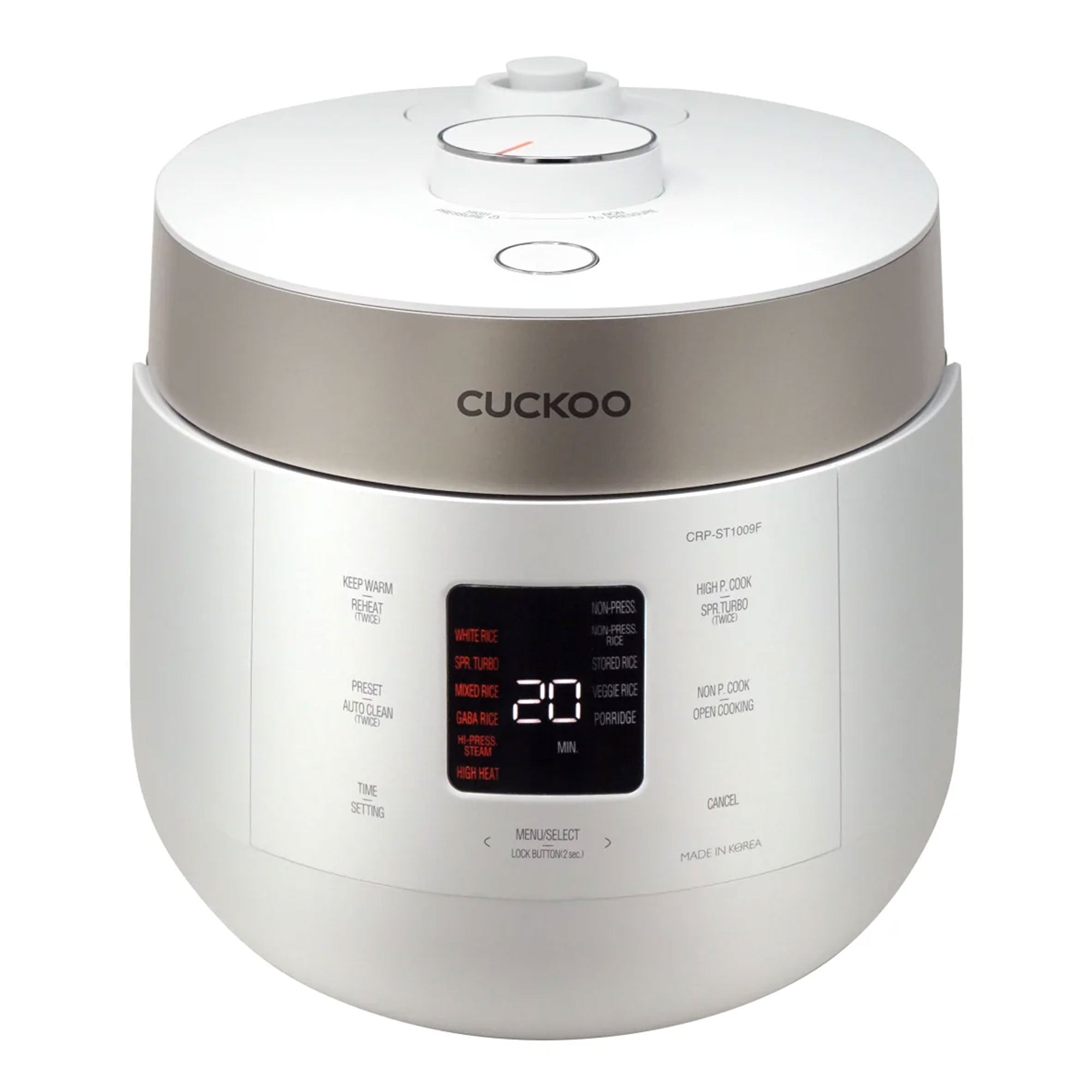 CUCKOO 10 Cup Twin Pressure Cooker/Warmer w/Nonstick Inner Pot,White(Open Box) - VMInnovations
