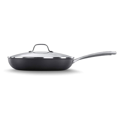 Calphalon 12 In Hard Anodized Nonstick Frying Pan w/Glass Lid & Handle(Open Box)