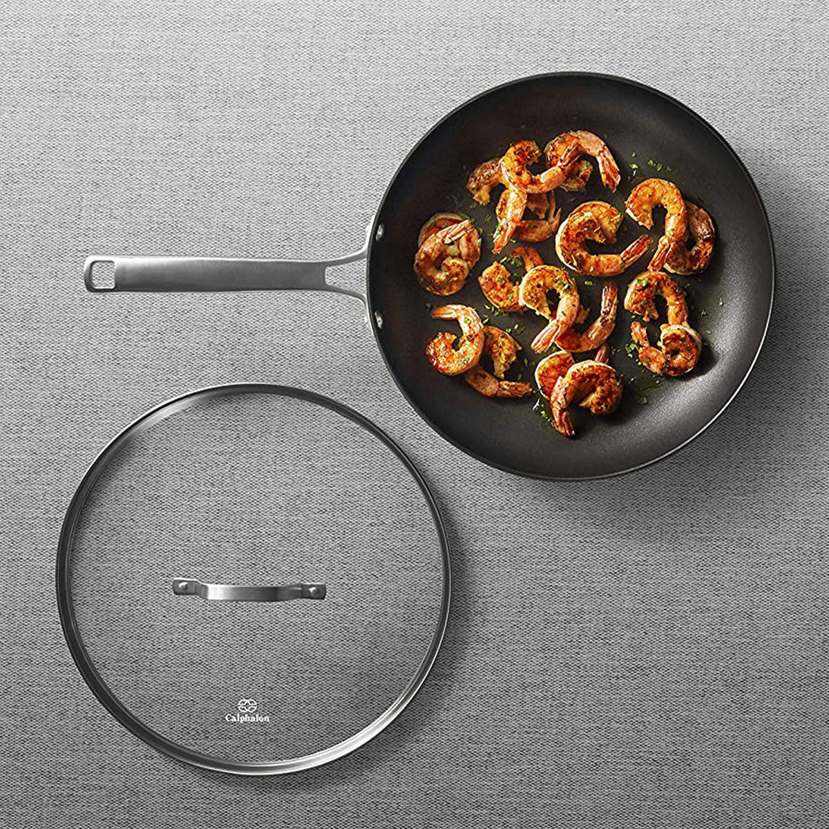 Calphalon 12 Inch Hard Anodized Nonstick Frying Pan and 12 Quart Stock Pot w/Lid
