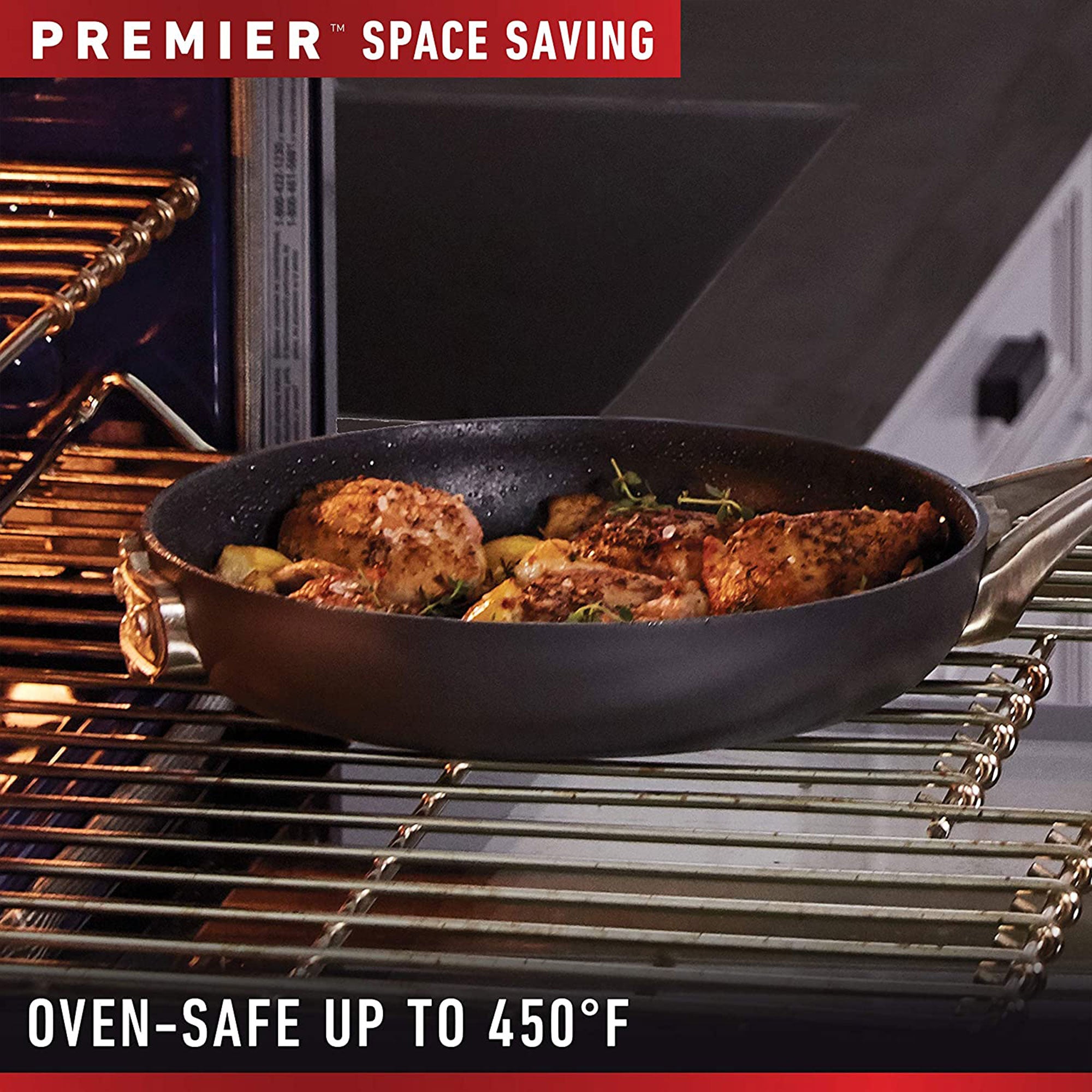 Calphalon Premier Hard Anodized Nonstick 12 Quart Stock Pot w/ Glass Lid, Black - VMInnovations