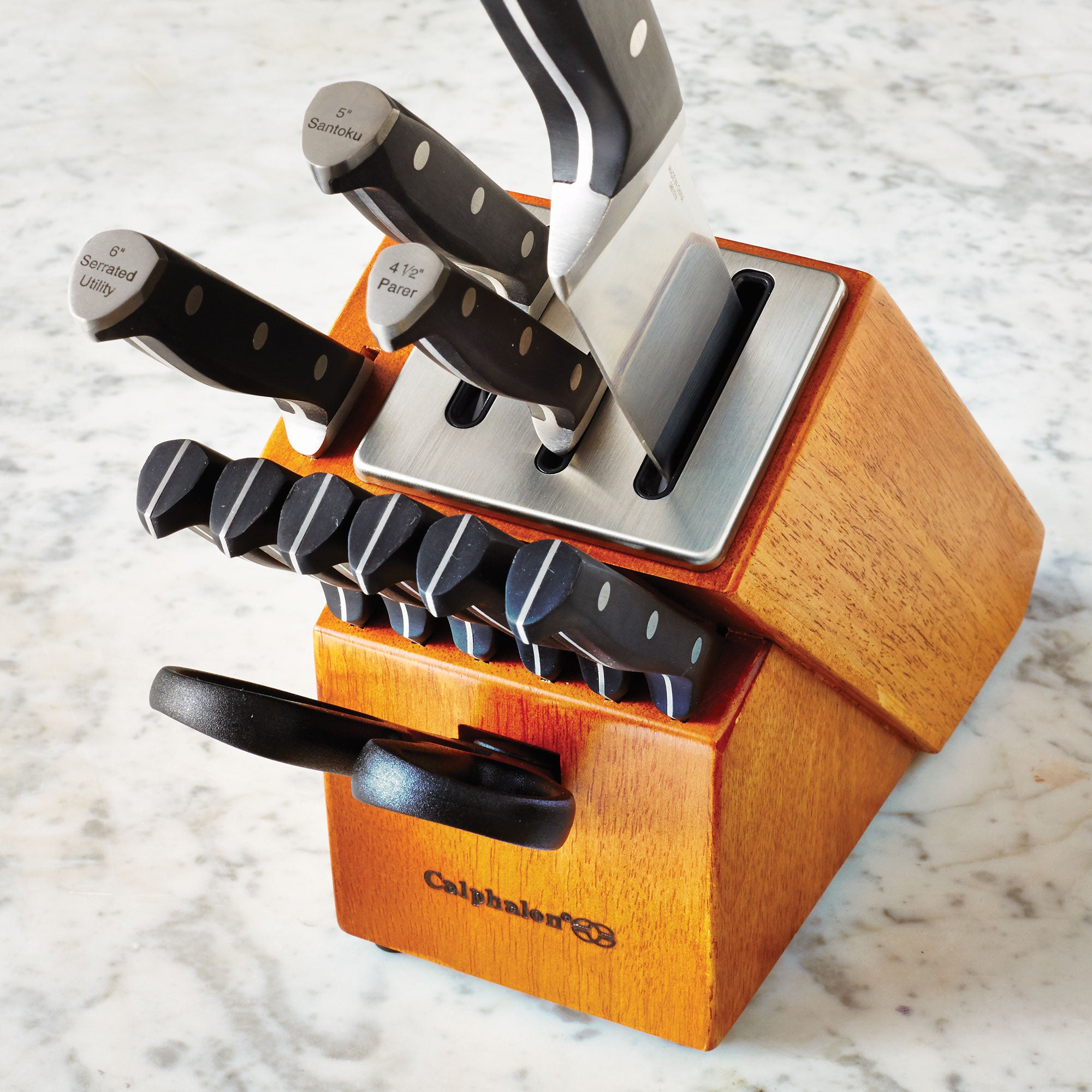 Mr. Coffee Easy Measure Coffee Maker, Oster Blender, and Calphalon 12 Knife Set