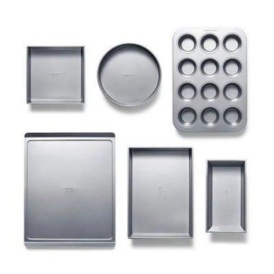 Calphalon 6 Piece Nonstick All Purpose Bakeware Set with Cookie Sheets, Silver