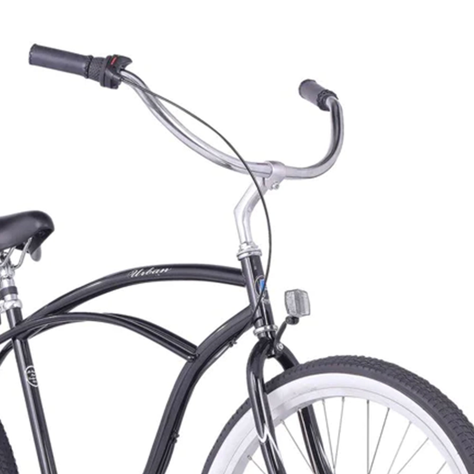 Firmstrong Urban Man 3-Speed Men's 26 Inch Beach Cruiser Riding Bike, Black