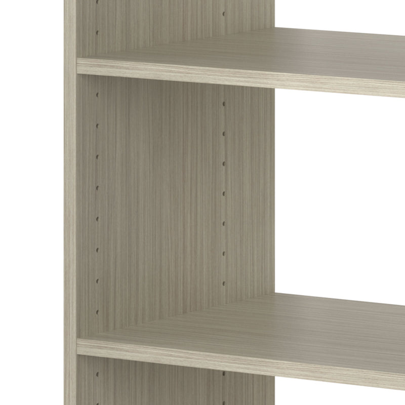 Easy Track Essential Shelf Tower Storage System and Organizer, Weathered Grey