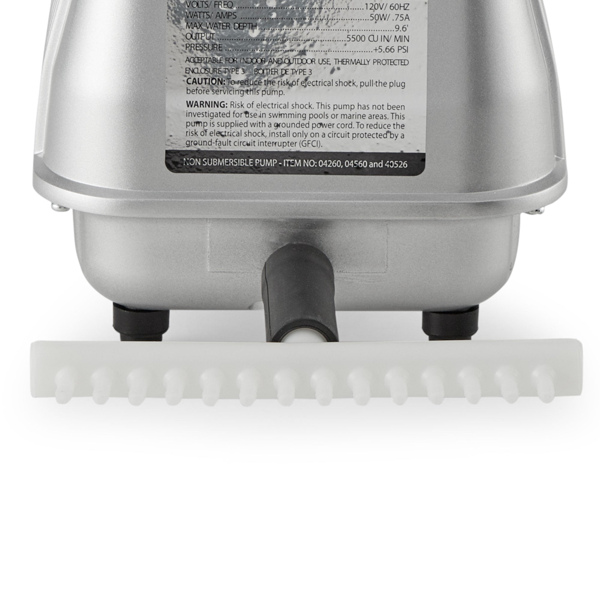 PONDMASTER 04560 Deep Water Pond Aquarium Pump AP60 Aeration & Diffuser | Used