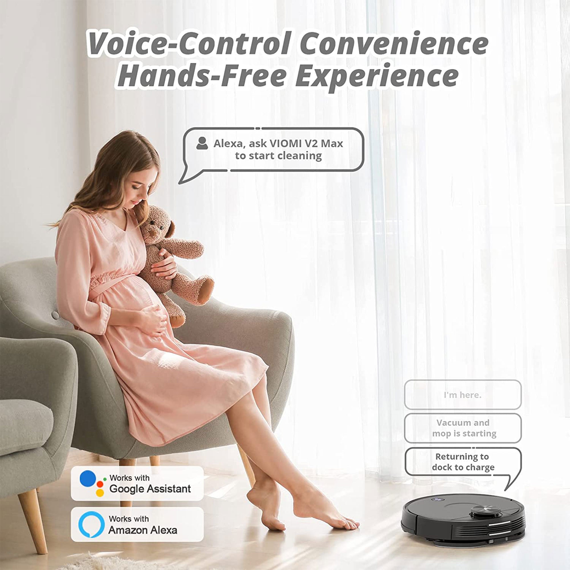 Viomi Smart Robot Vacuum V2 Max Duster Vacuum and Mop for Multi Floors, Black - VMInnovations