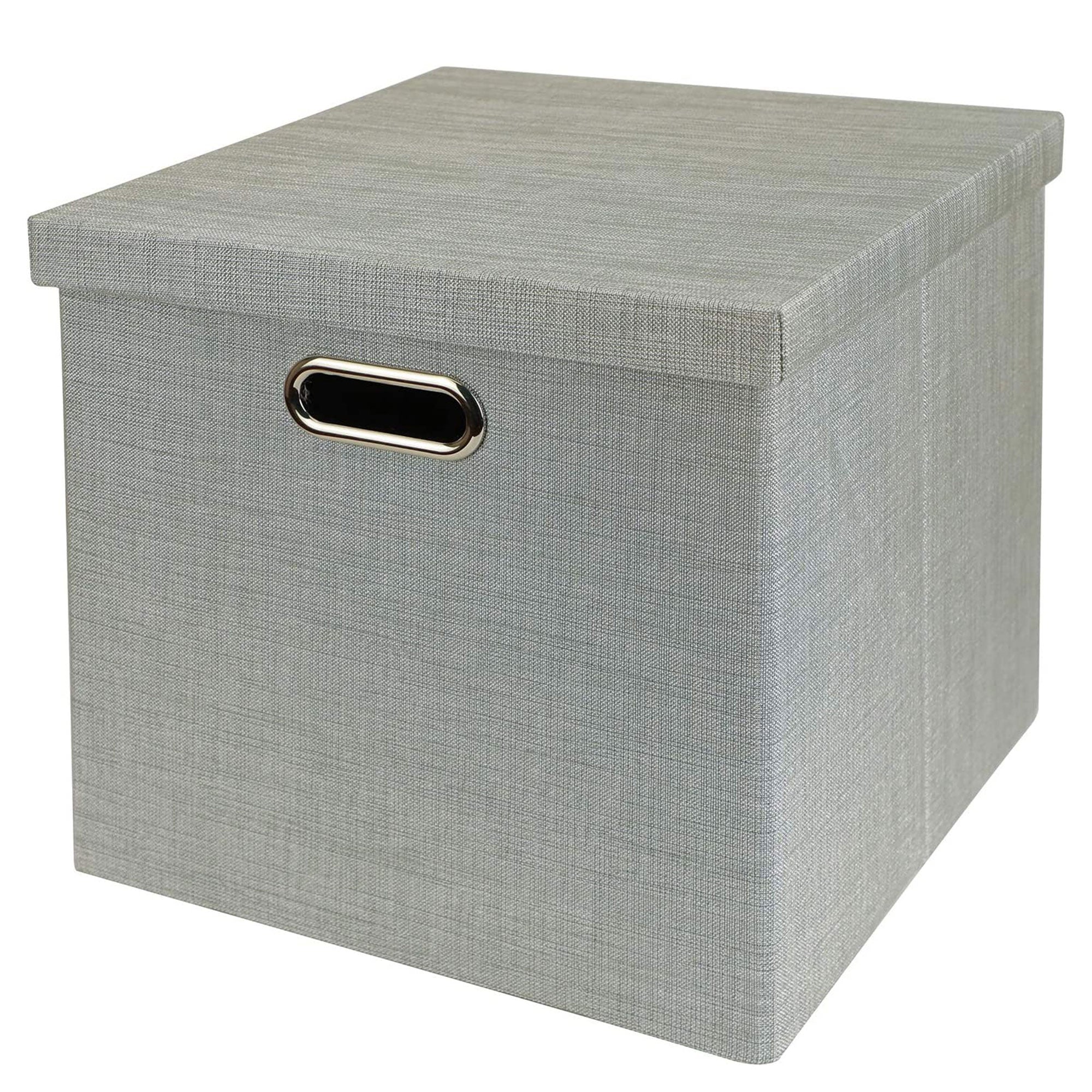 Posprica 13 x 13 In Square Collapsible Fabric Cubes, Silver Gray, 4 Ct (Used) - VMInnovations