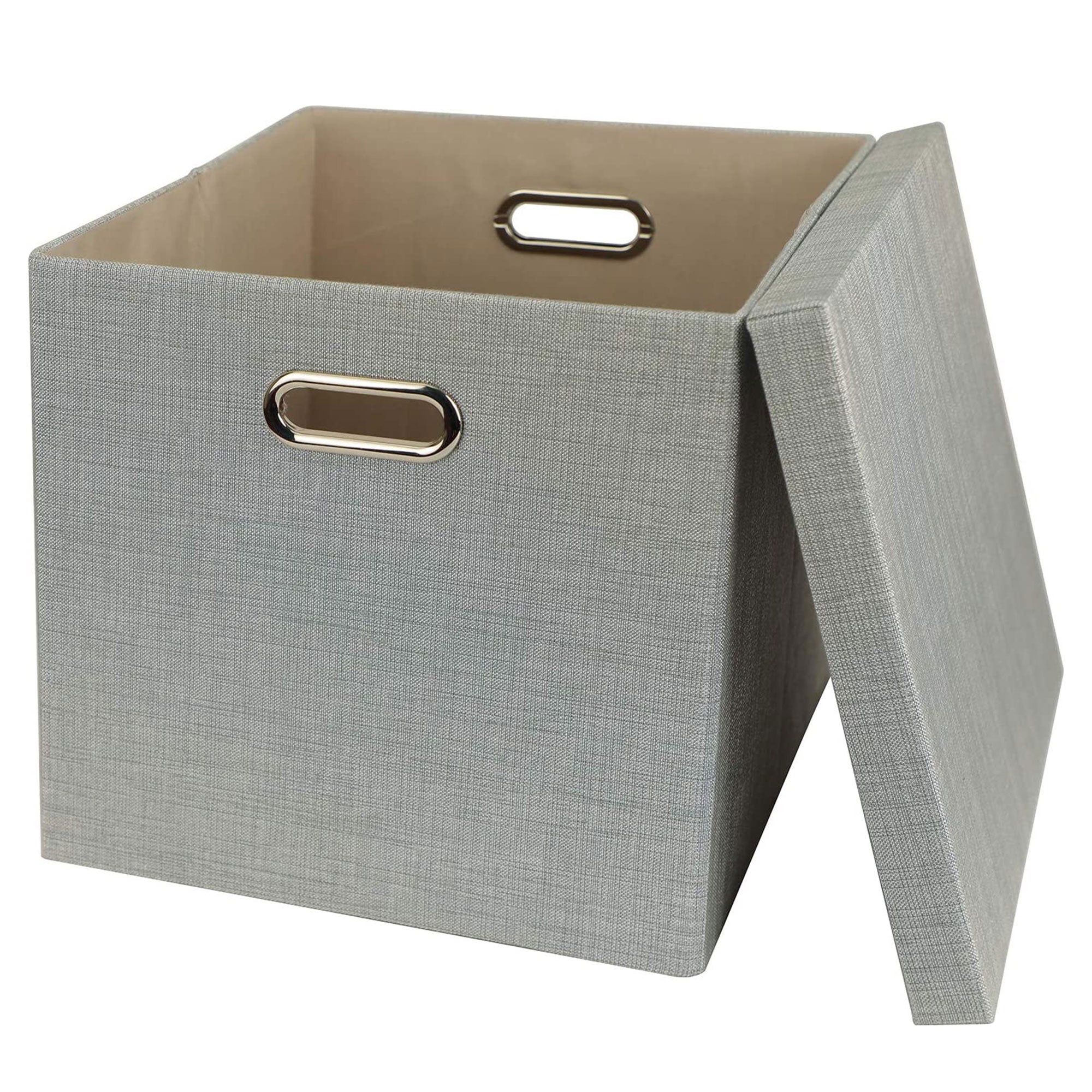 Posprica 13 x 13 In Square Collapsible Fabric Cubes, Silver Gray, 4 Ct (Used) - VMInnovations