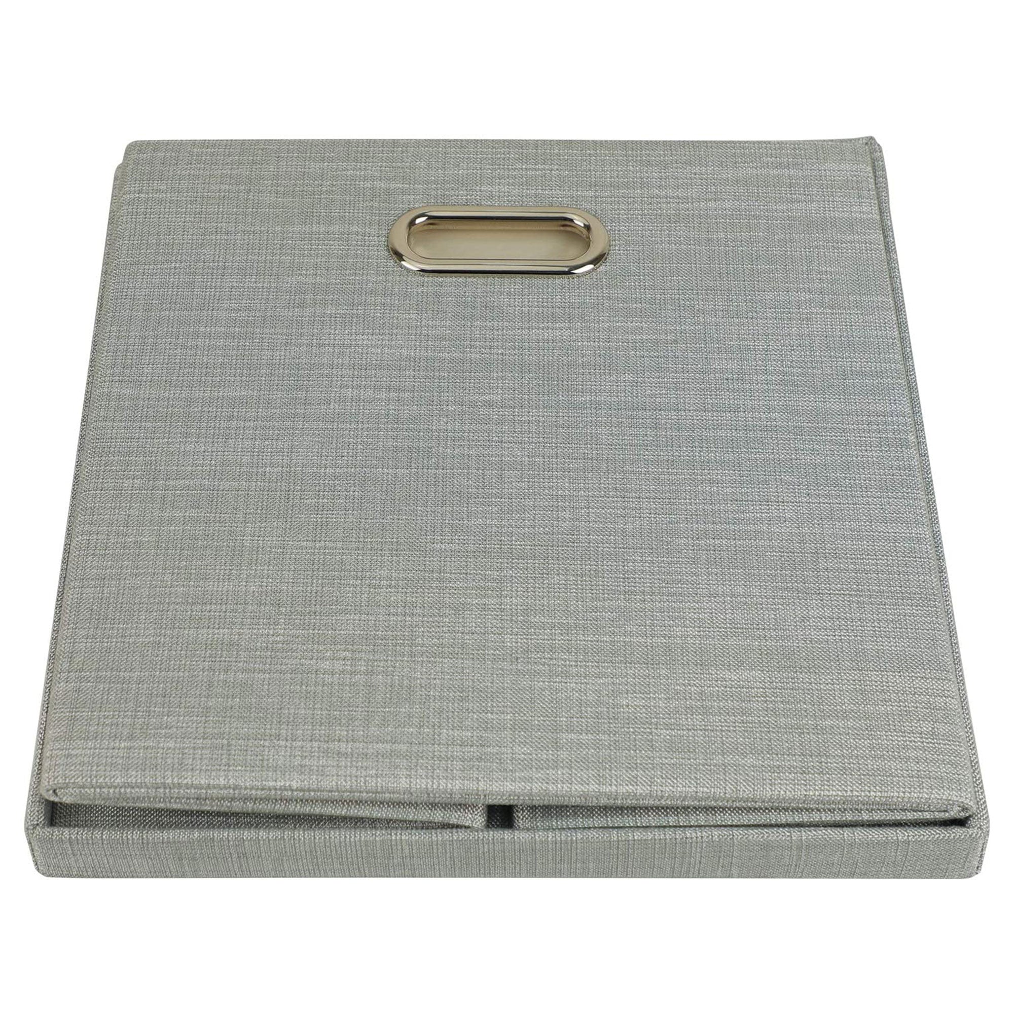 Posprica 13 x 13 In Square Collapsible Fabric Cubes, Silver Gray, 4 Ct (Used) - VMInnovations
