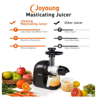 Ceramic Masticating Juicer Machine for Vegetables, Fruit, & Ice Cream (Open Box)