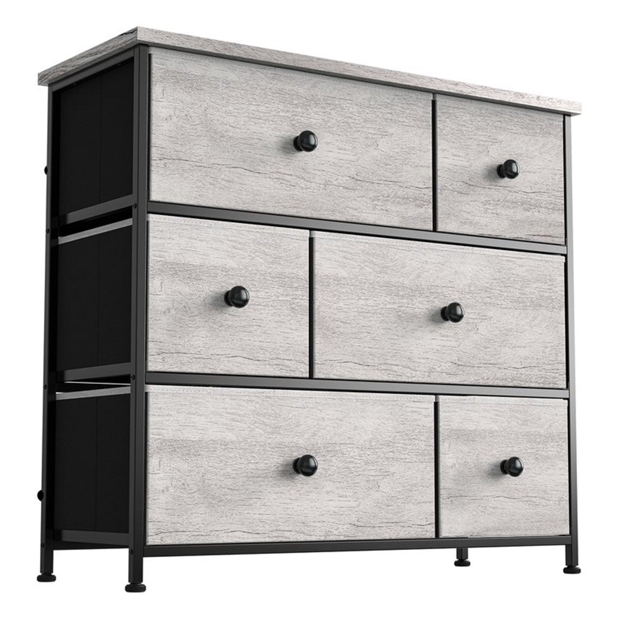 REAHOME 6 Drawer Dresser Organization Storage Unit w/Steel Frame, Taupe (Used) - VMInnovations