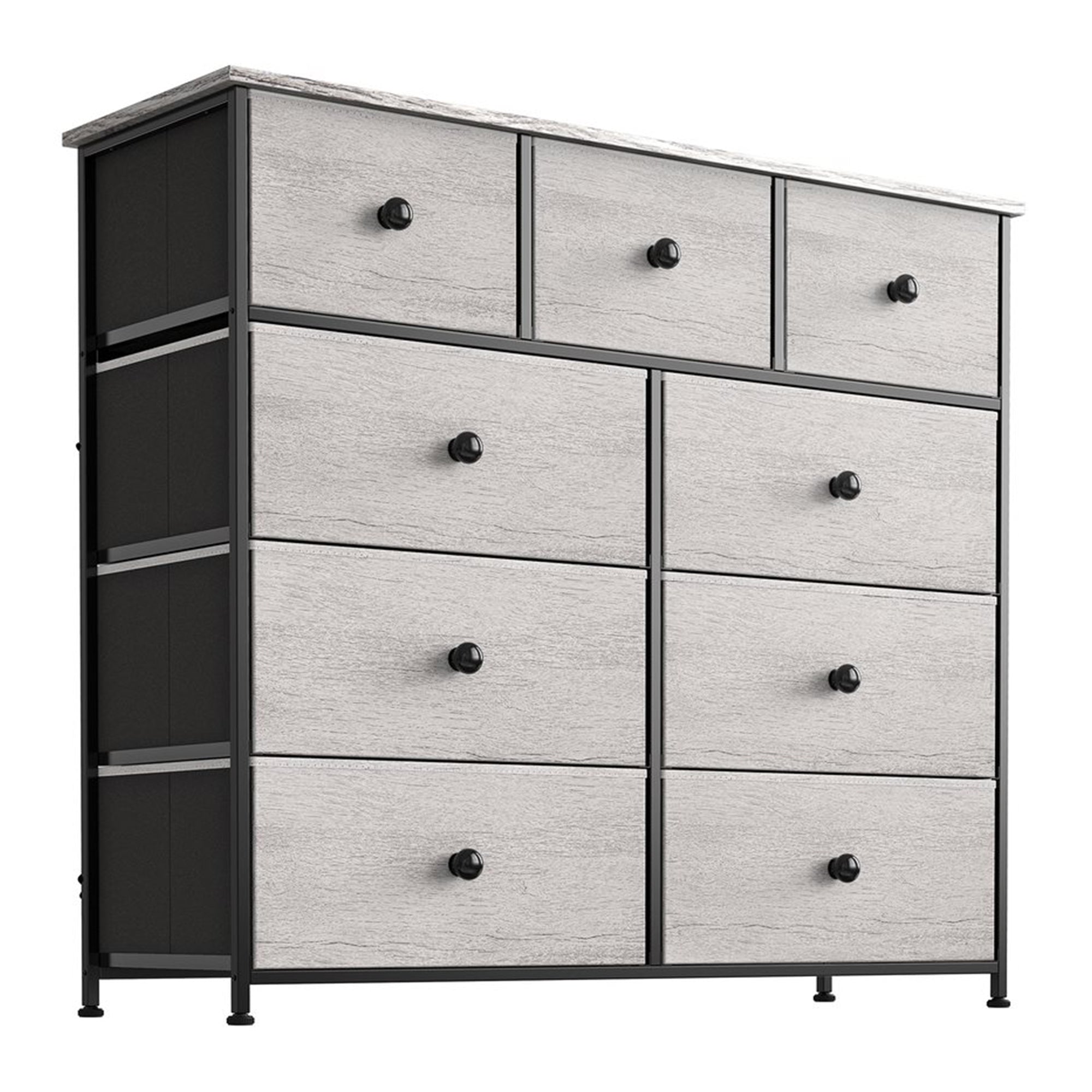 REAHOME 9 Drawer Steel Frame Bedroom Storage Organizer Chest Dresser (Open Box) - VMInnovations