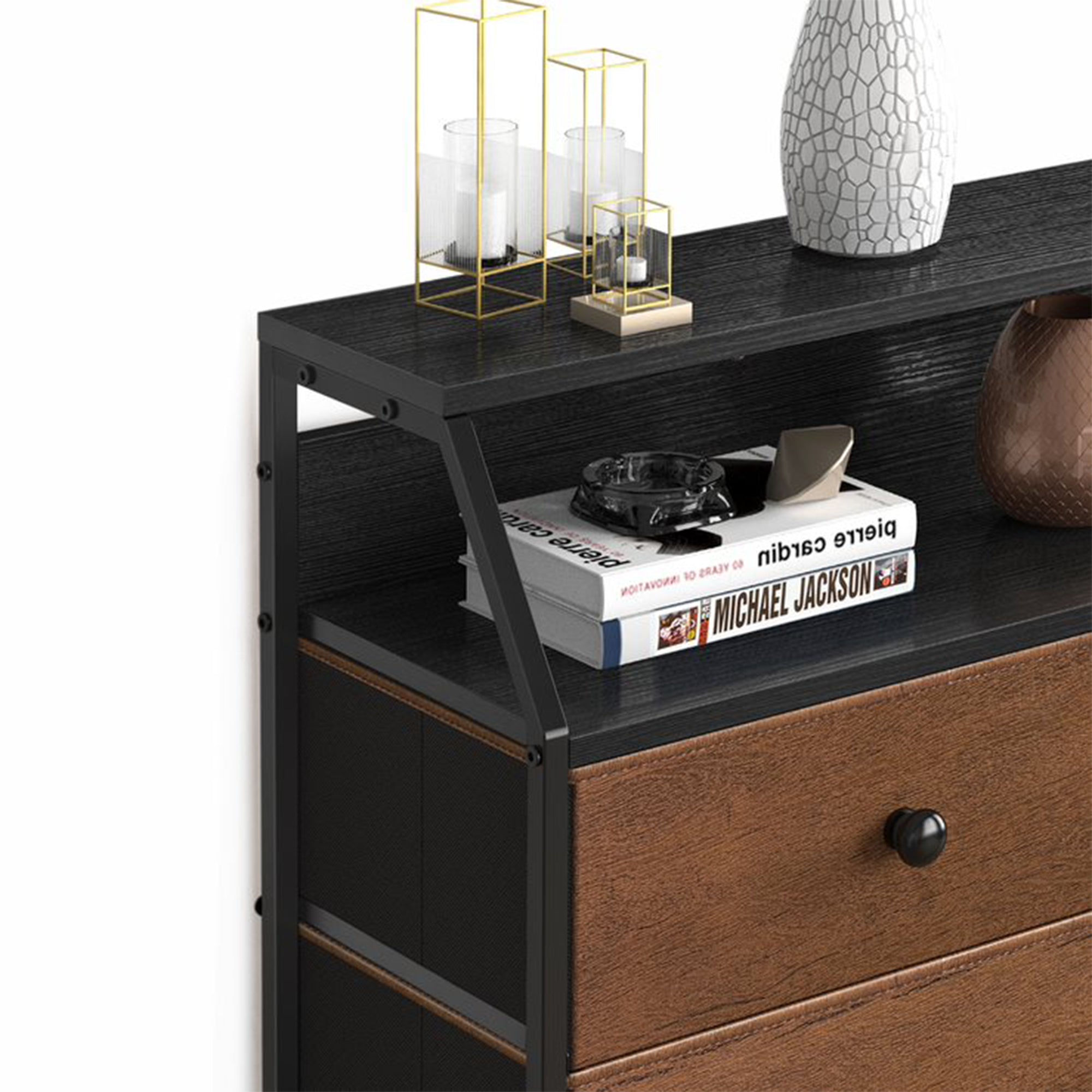 8 Drawer Wood Top Storage Organizer w/ 2 Additional Drawers, Espresso (Used) - VMInnovations