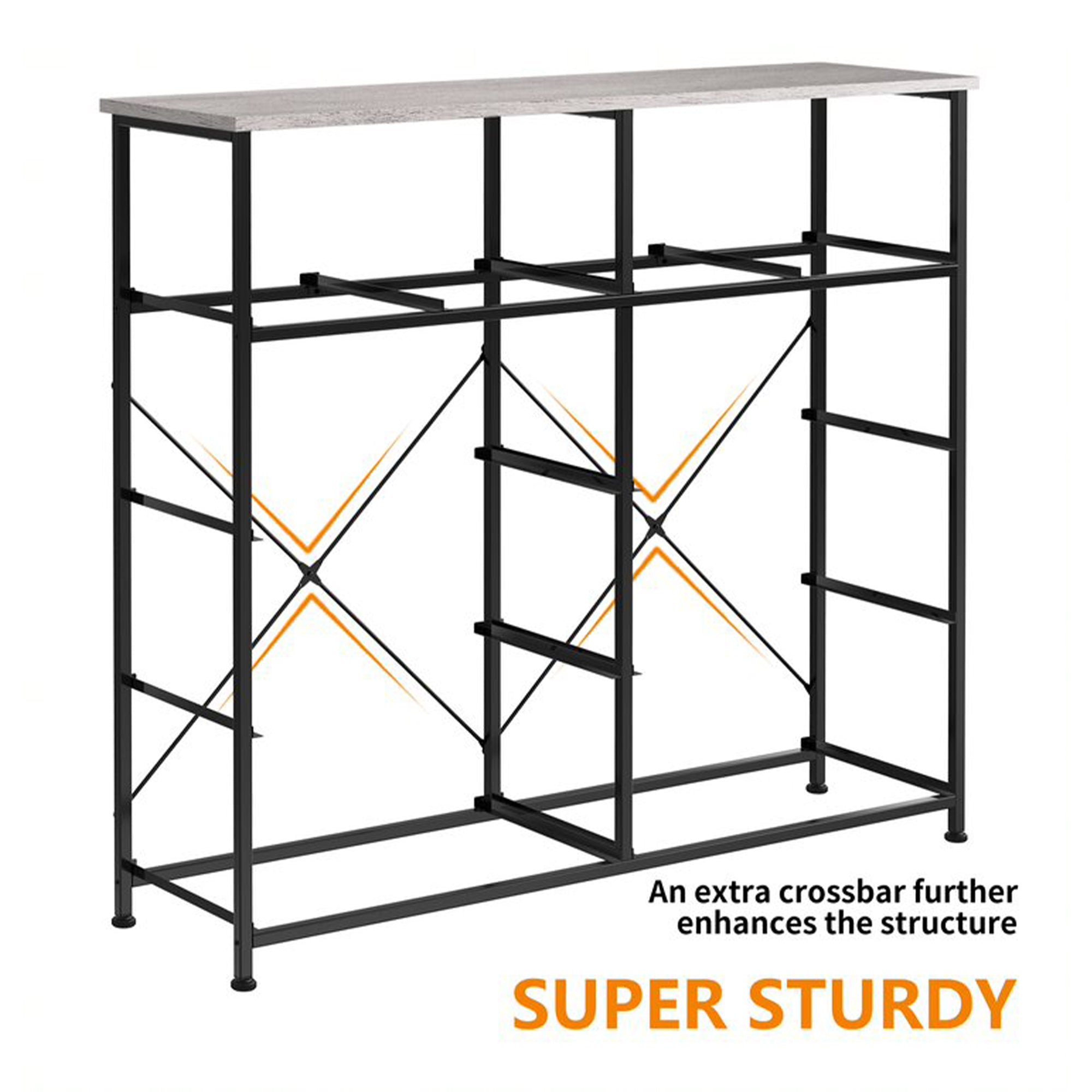 10 Drawer Steel Frame Bedroom Storage Organizer Dresser, Dark Taupe (Open Box) - VMInnovations