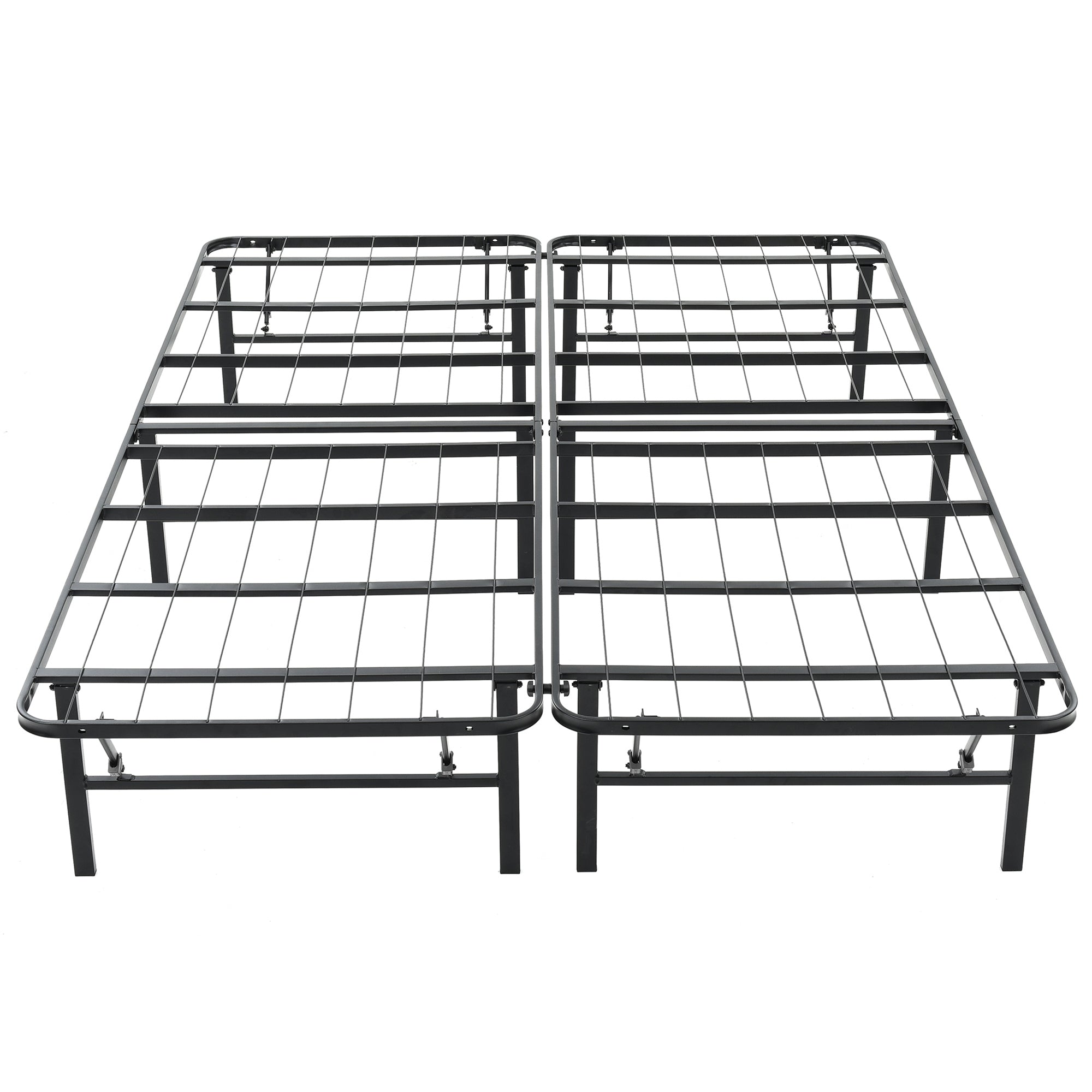 Hercules Folding Metal Bed Frame, 14 Inch Mattress Foundation, Queen (Open Box) - VMInnovations