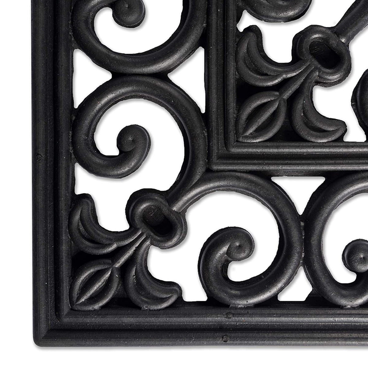 DII Design Imports 24 x 36 Inch All Weather Rubber Wrought Iron Style Door Mat