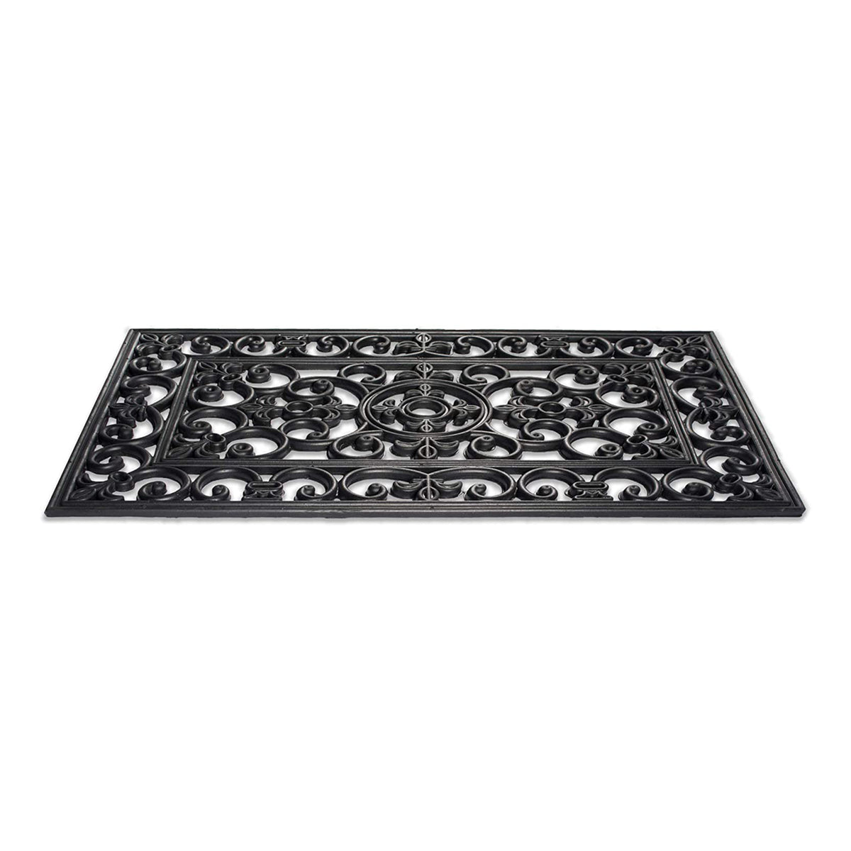 DII Design Imports 24 x 36 Inch All Weather Rubber Wrought Iron Style Door Mat