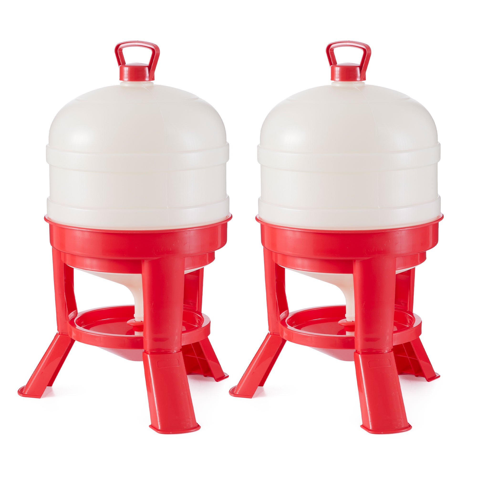 Little Giant 8 Gallon Tank Heavy Duty Poultry Chicken Gravity Waterer (2 Pack) - VMInnovations