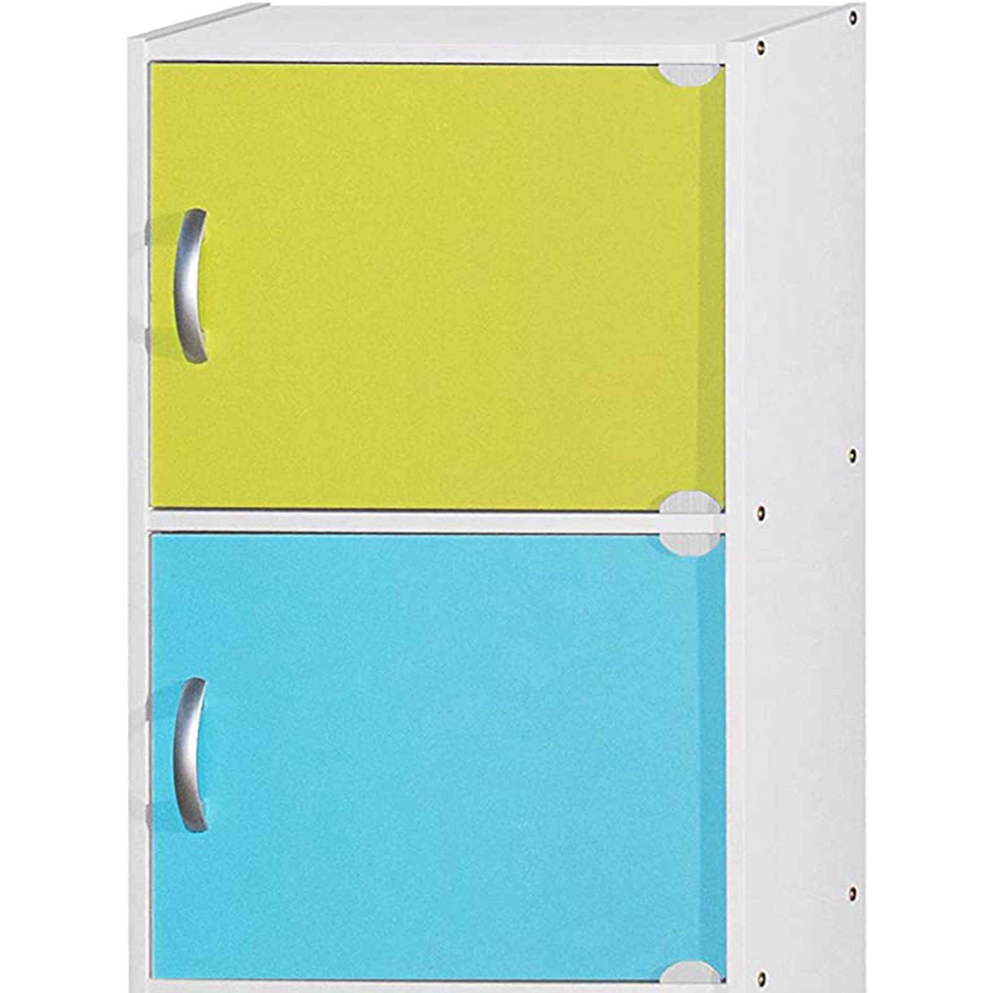 4 Door Enclosed Multipurpose Storage Cabinet for Home/Office, Rainbow (Open Box)