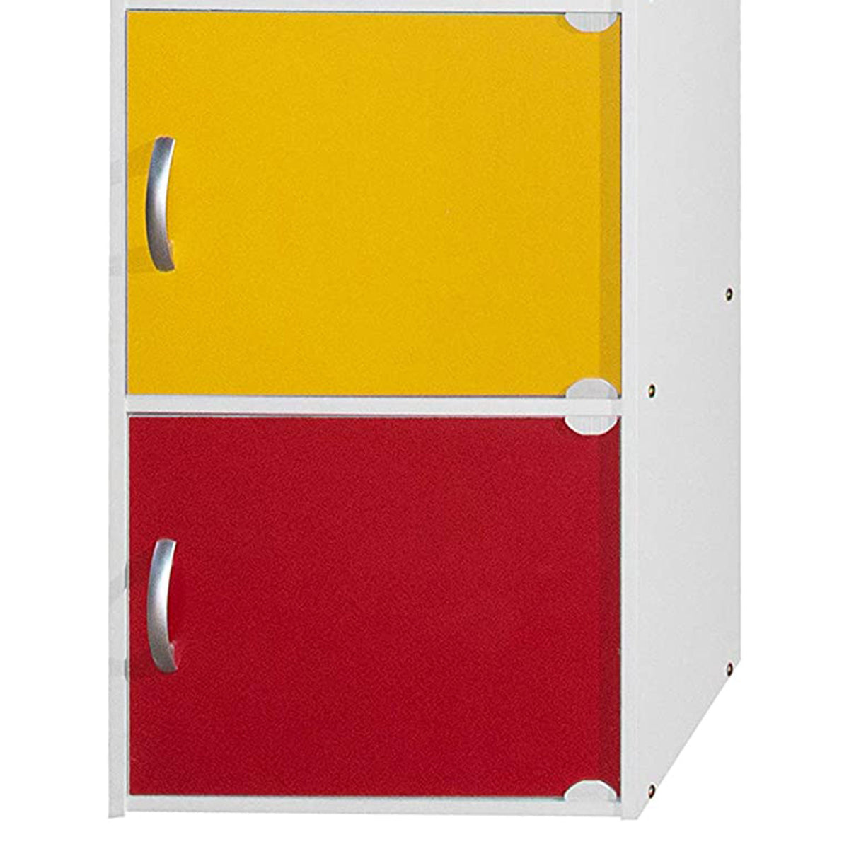 4 Door Enclosed Multipurpose Storage Cabinet for Home/Office, Rainbow (Open Box)