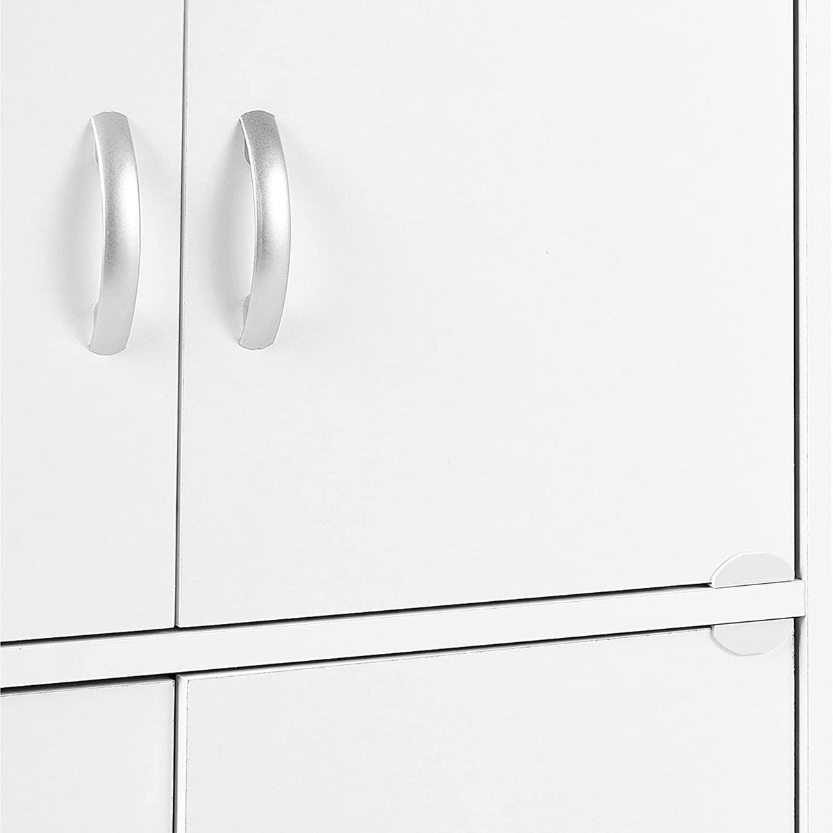 Hodedah 8 Door Multipurpose Storage Cabinet for Home & Office, White (Open Box) - VMInnovations