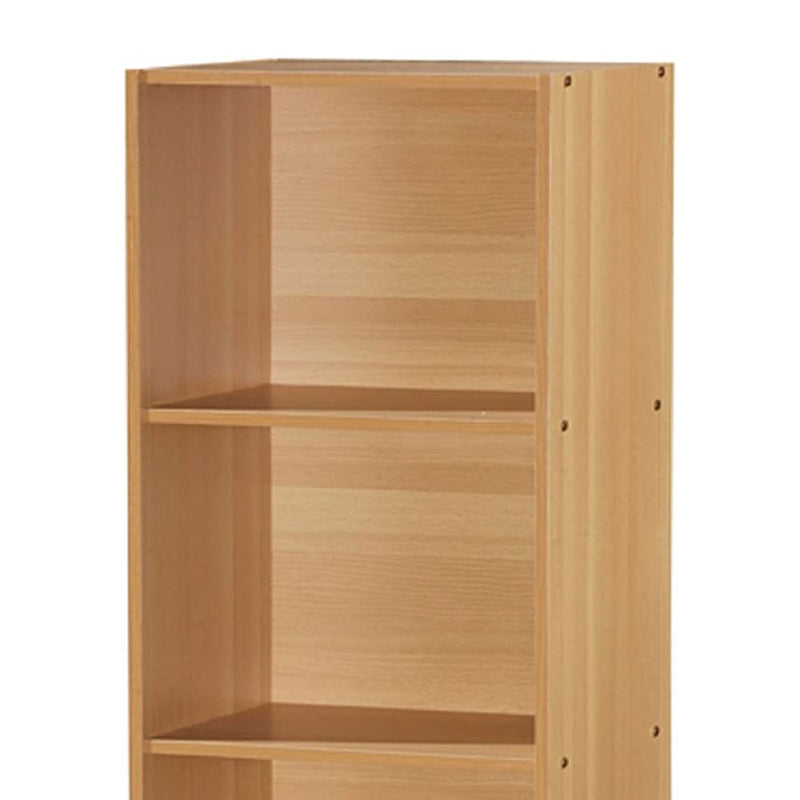 12 x 16 x 47 Inch 4 Shelf Bookcase Organizer, Beech Wood Finish (Open Box)