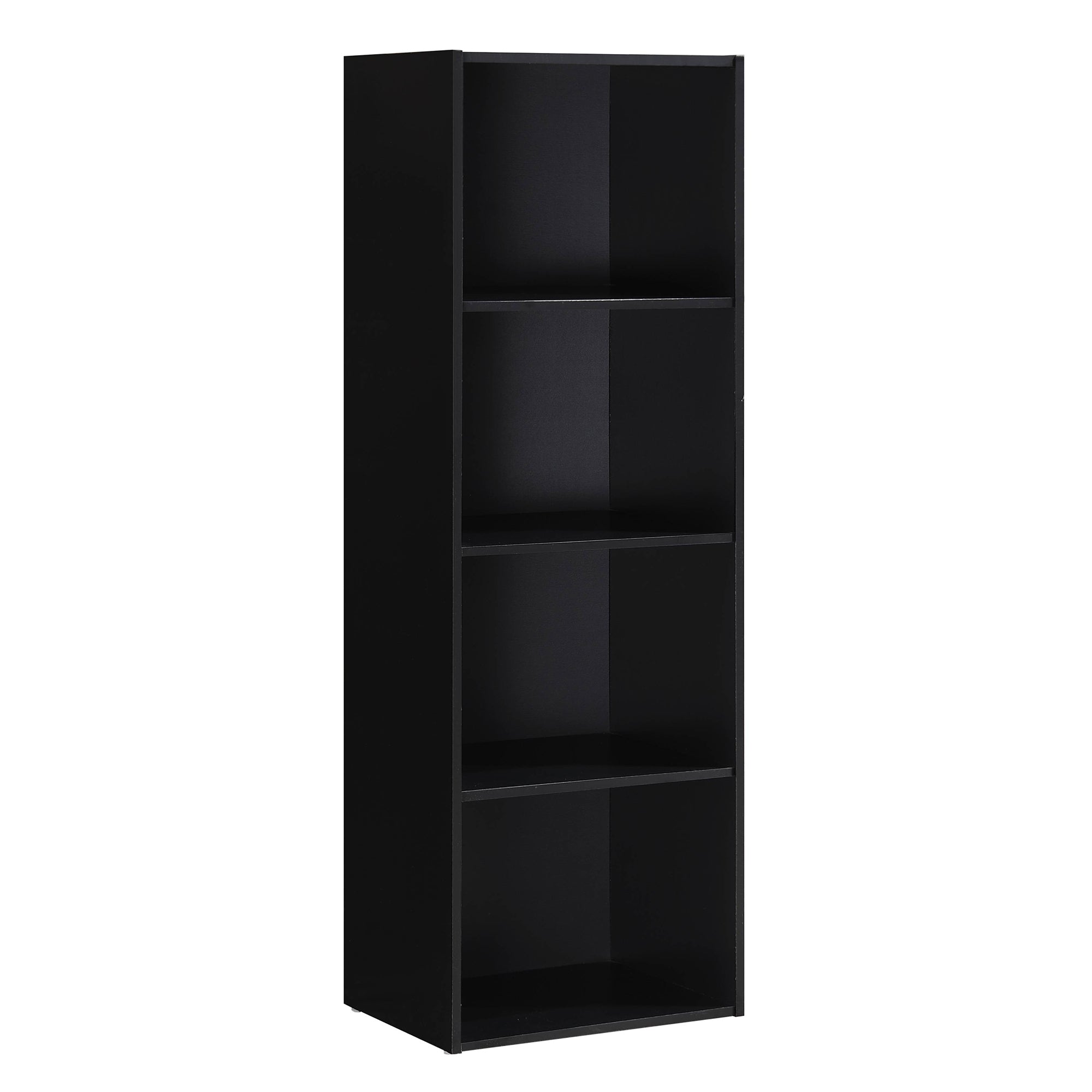 Hodedah Import 12x16x47" 4 Shelf Bookcase & Office Organizer, Black (Open Box) - VMInnovations