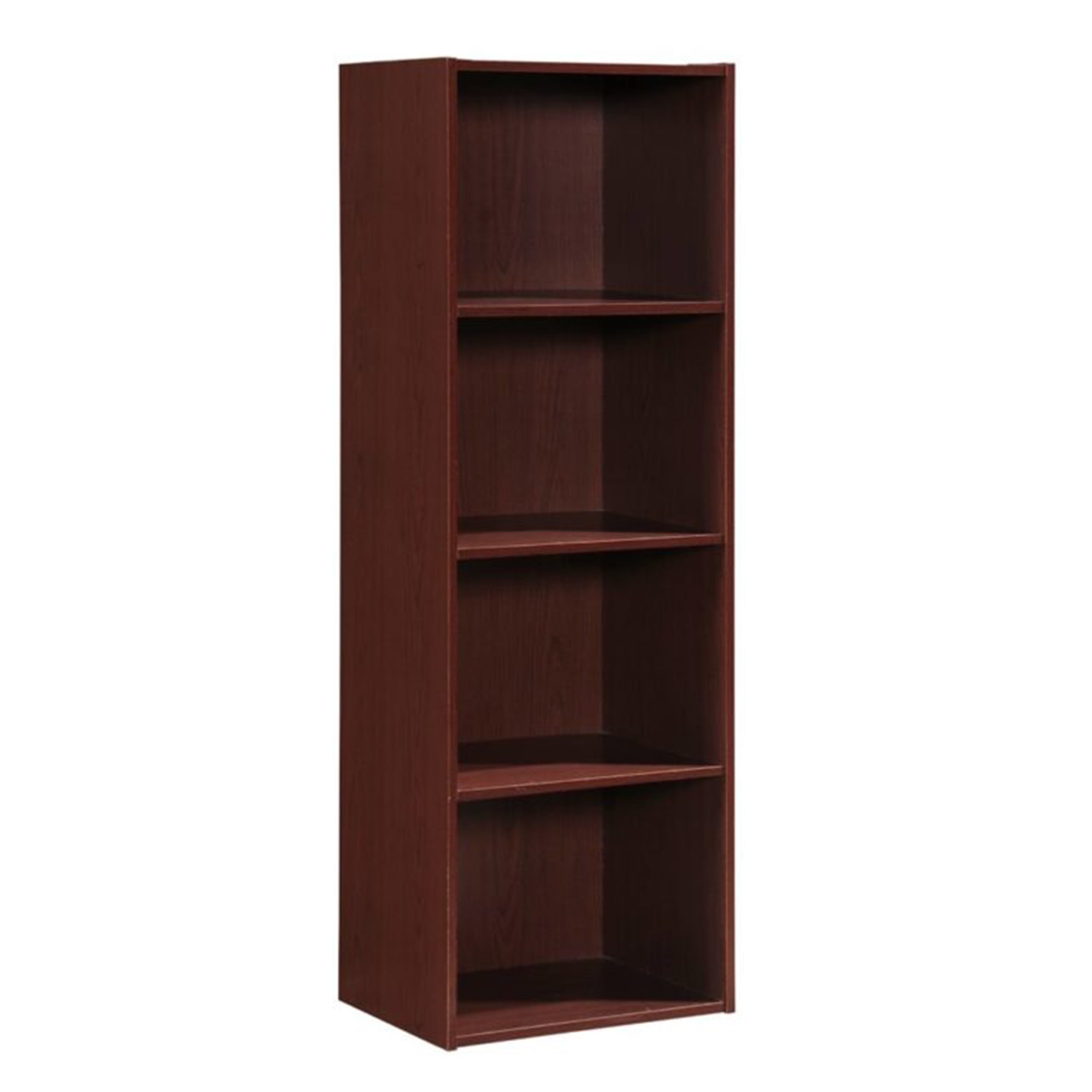 12 x 16 x 47 In 4 Shelf Bookcase Organizer, Mahogany Wood Finish (Open Box) - VMInnovations