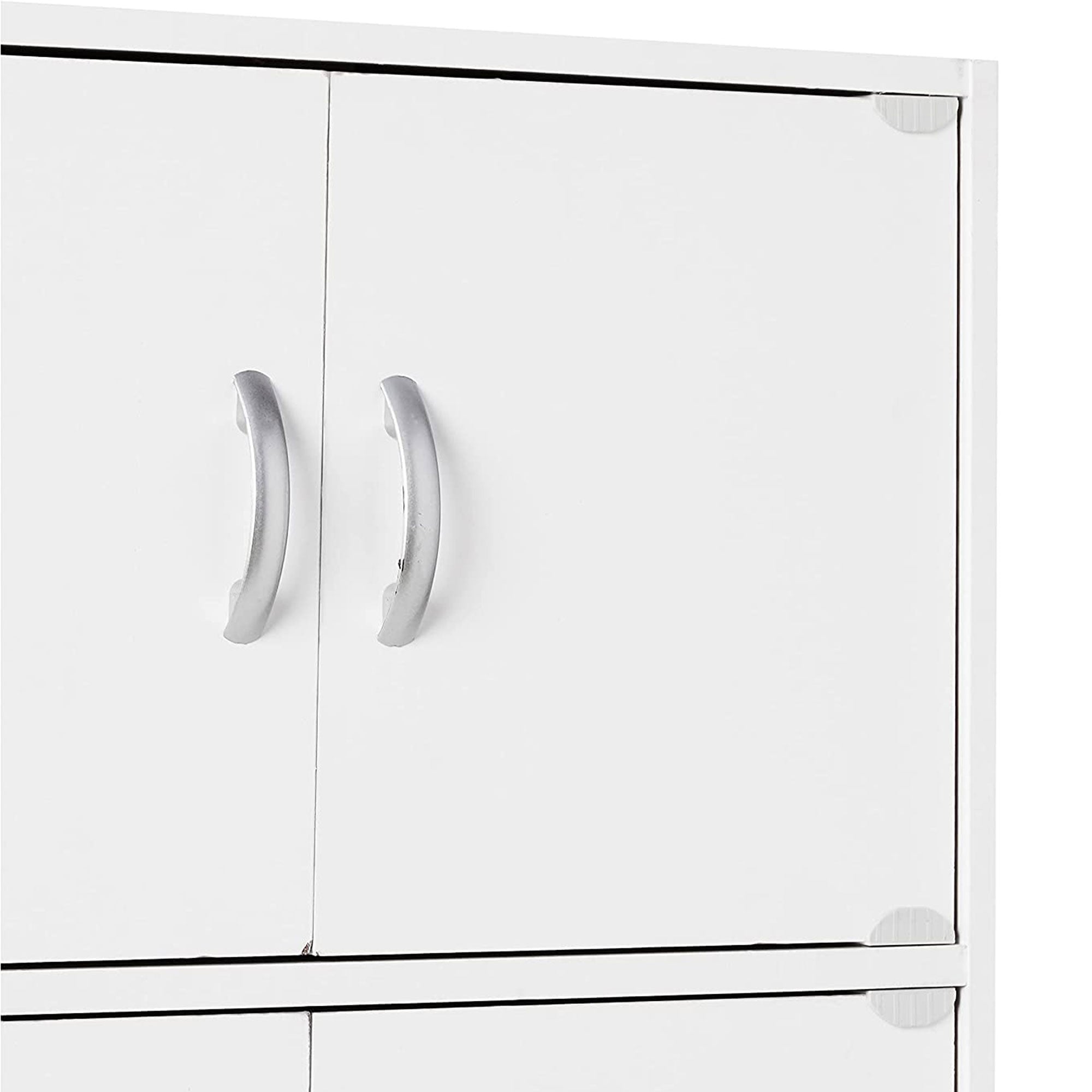 Hodedah 10 Door Enclosed Multipurpose Storage Cabinet, White (Open Box) - VMInnovations