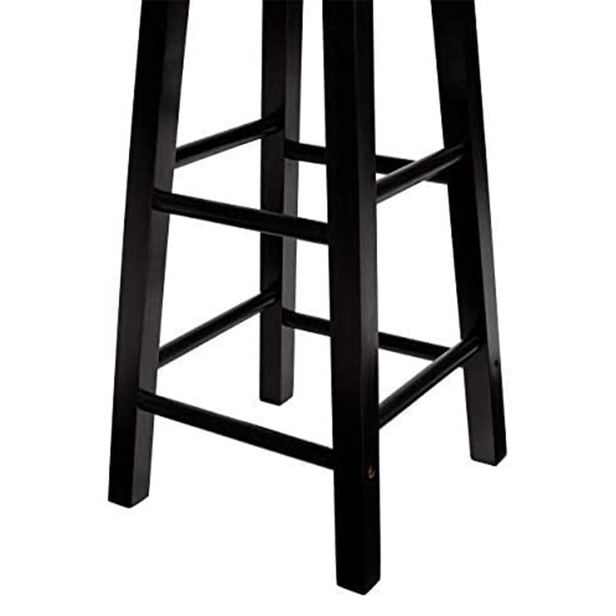PJ Wood Classic 29 Inch Tall Kitchen Counter Stools, Black, Set of 2 (Open Box) - VMInnovations