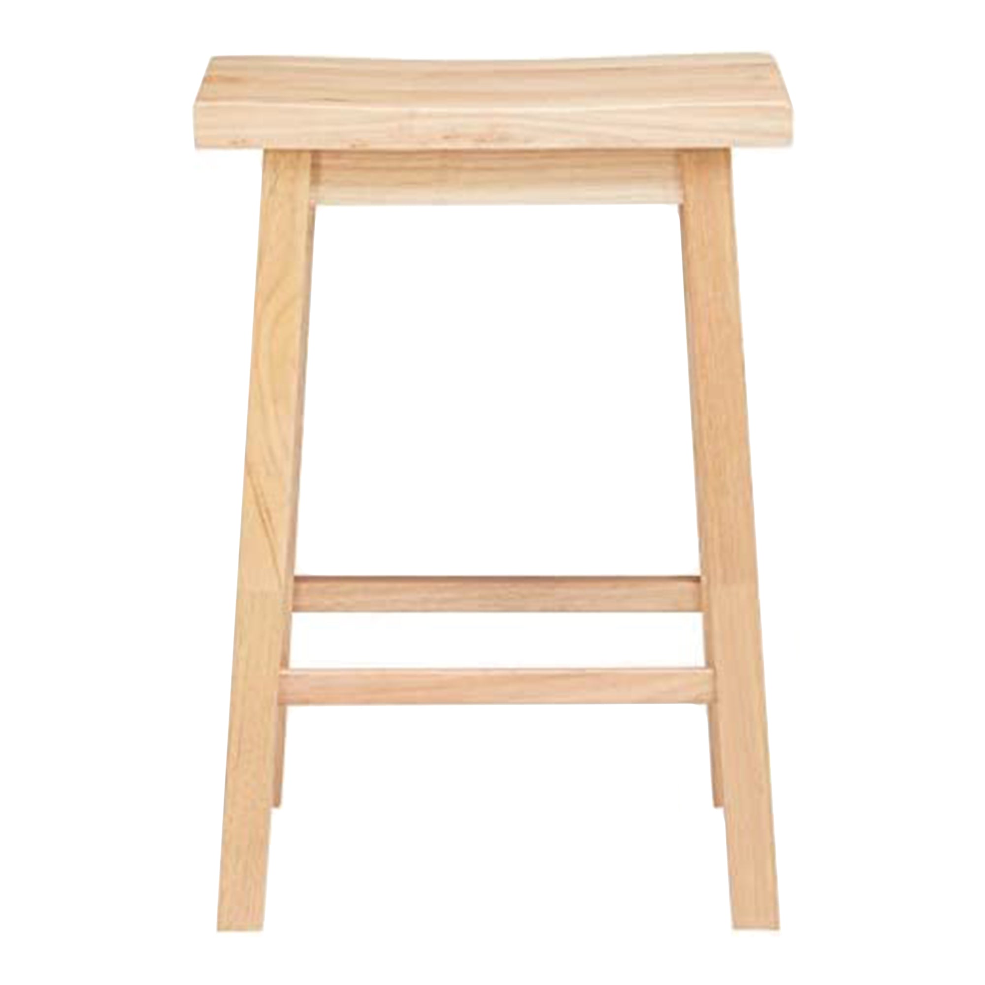 PJ Wood Classic Saddle-Seat 24" Kitchen, Table, & Bar Stool, Natural (For Parts) - VMInnovations