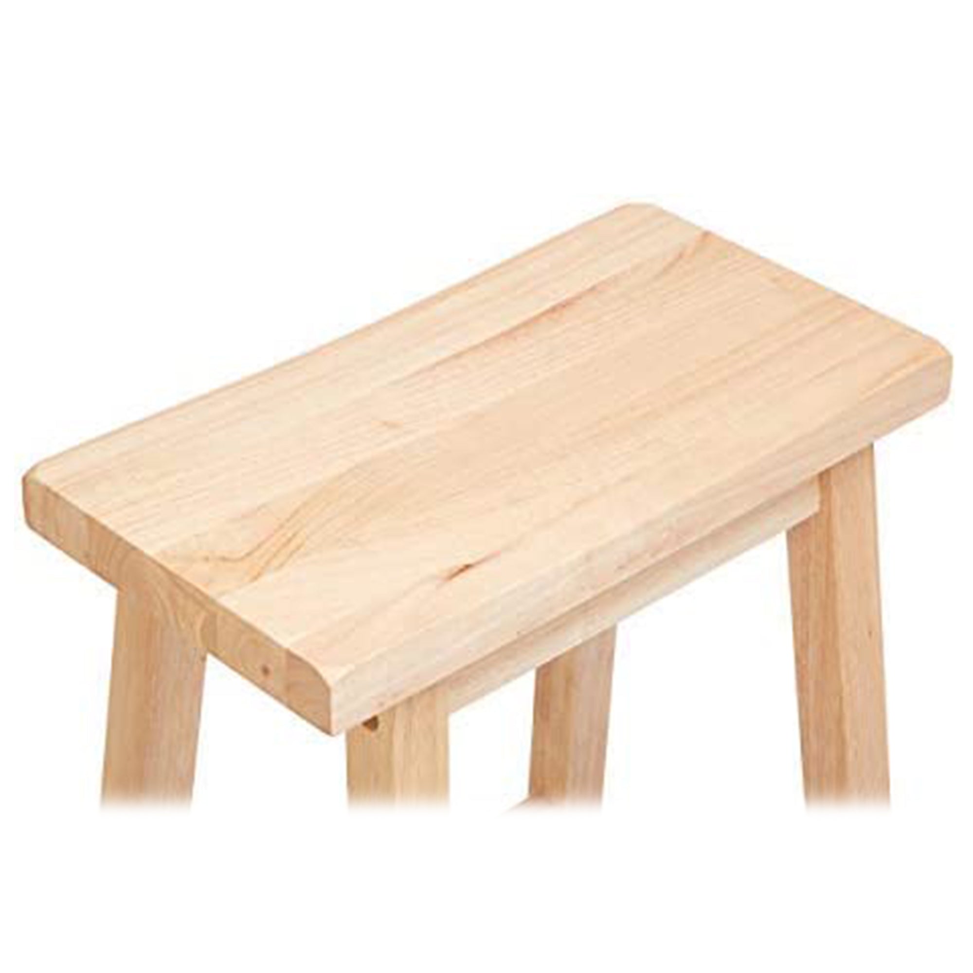 PJ Wood Classic Saddle-Seat 24" Kitchen, Table, & Bar Stool, Natural (For Parts) - VMInnovations