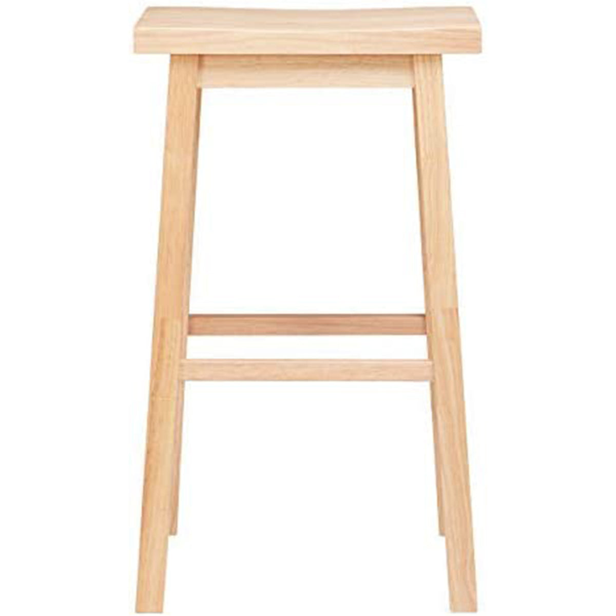 PJ Wood Classic Saddle-Seat 29" Tall Kitchen Counter Stools, Natural (Open Box) - VMInnovations