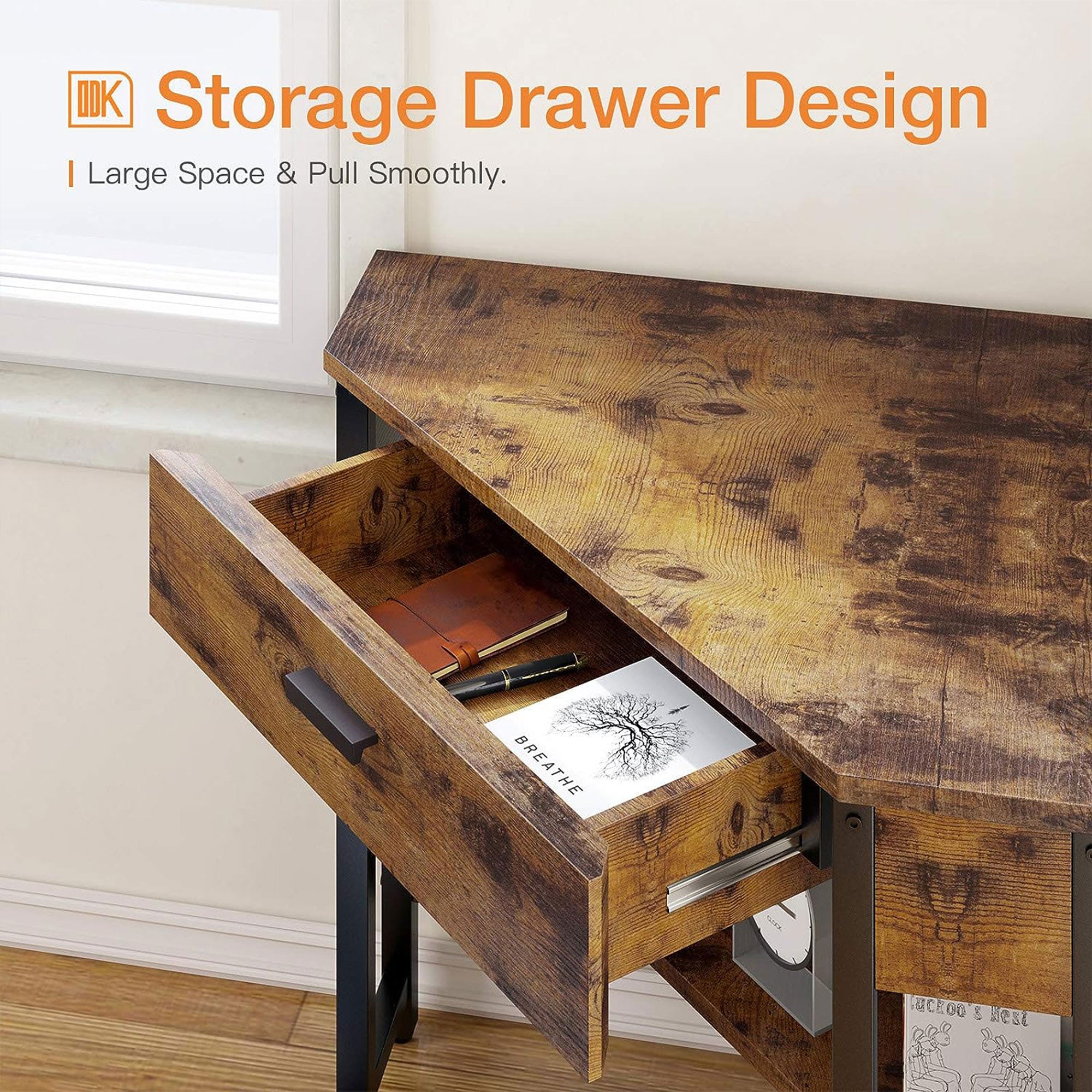 ODK Modern Triangle Corner Vanity Writing Desk with Large Drawer (Used) - VMInnovations
