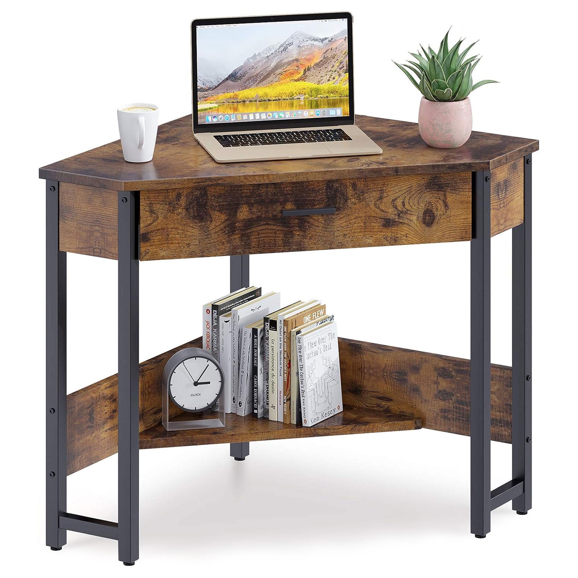 ODK Modern Triangle Corner Vanity Writing Desk with Large Drawer (Used) - VMInnovations