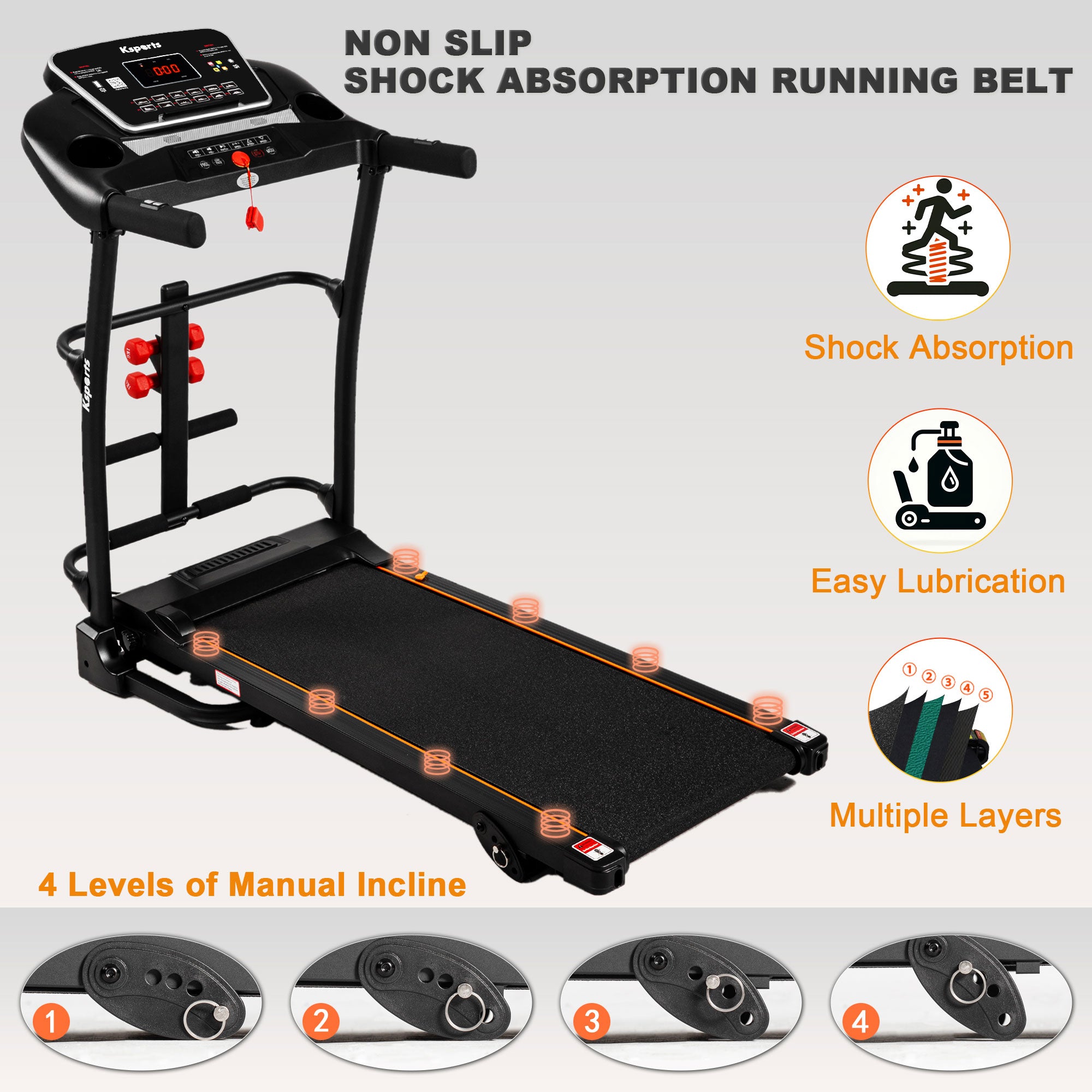 Ksports 16" Wide Treadmill w/ Bluetooth & Fitness Tracking App (For Parts) - VMInnovations
