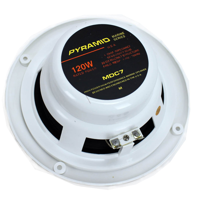 4) NEW PYRAMID MDC7 6.5" 480W Marine/Boat Speakers Waterproof Outdoor White