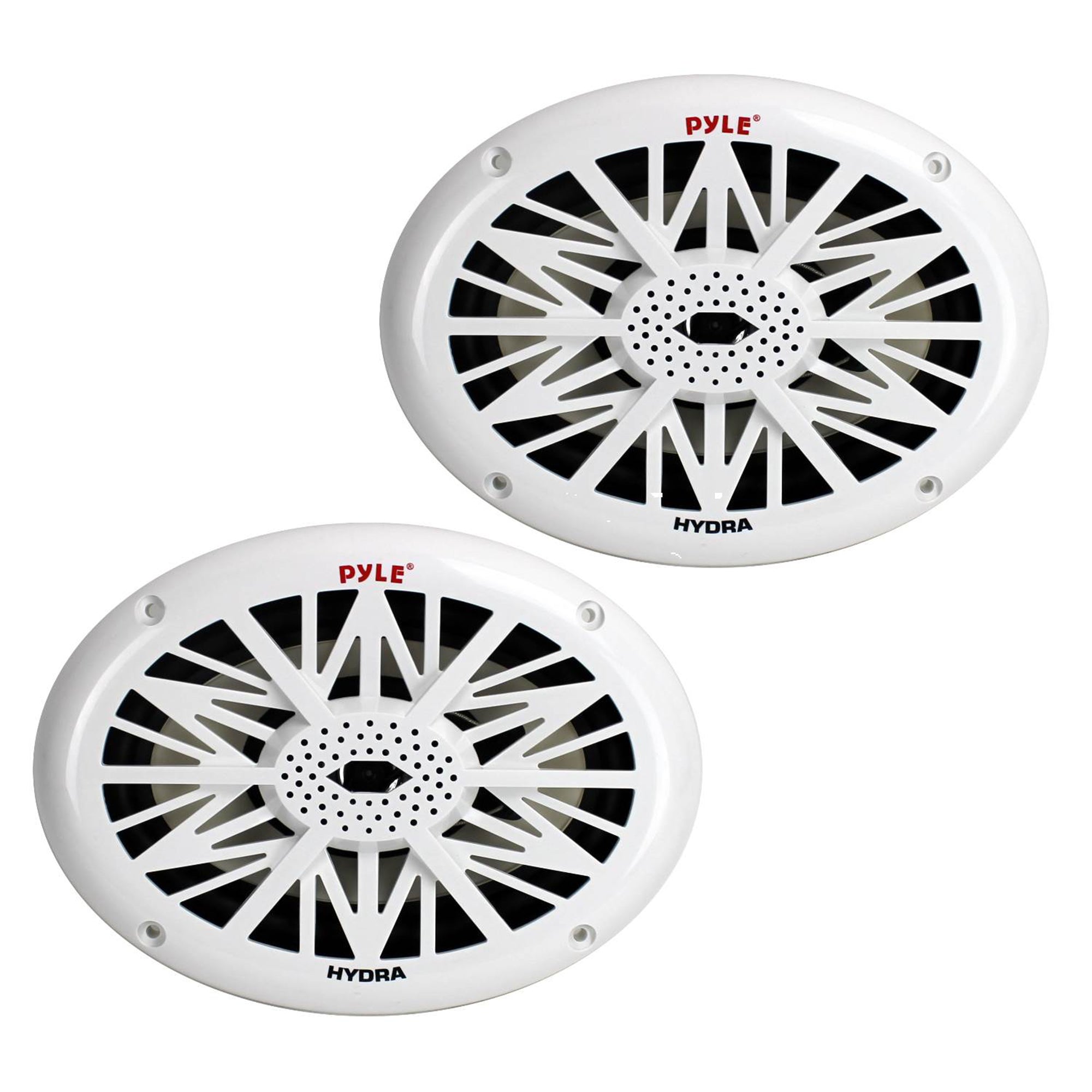 Pyle 260 Watts 4 Ohms Water Resistant 2 Way Boat Marine Speakers, White, 4 Pack - VMInnovations