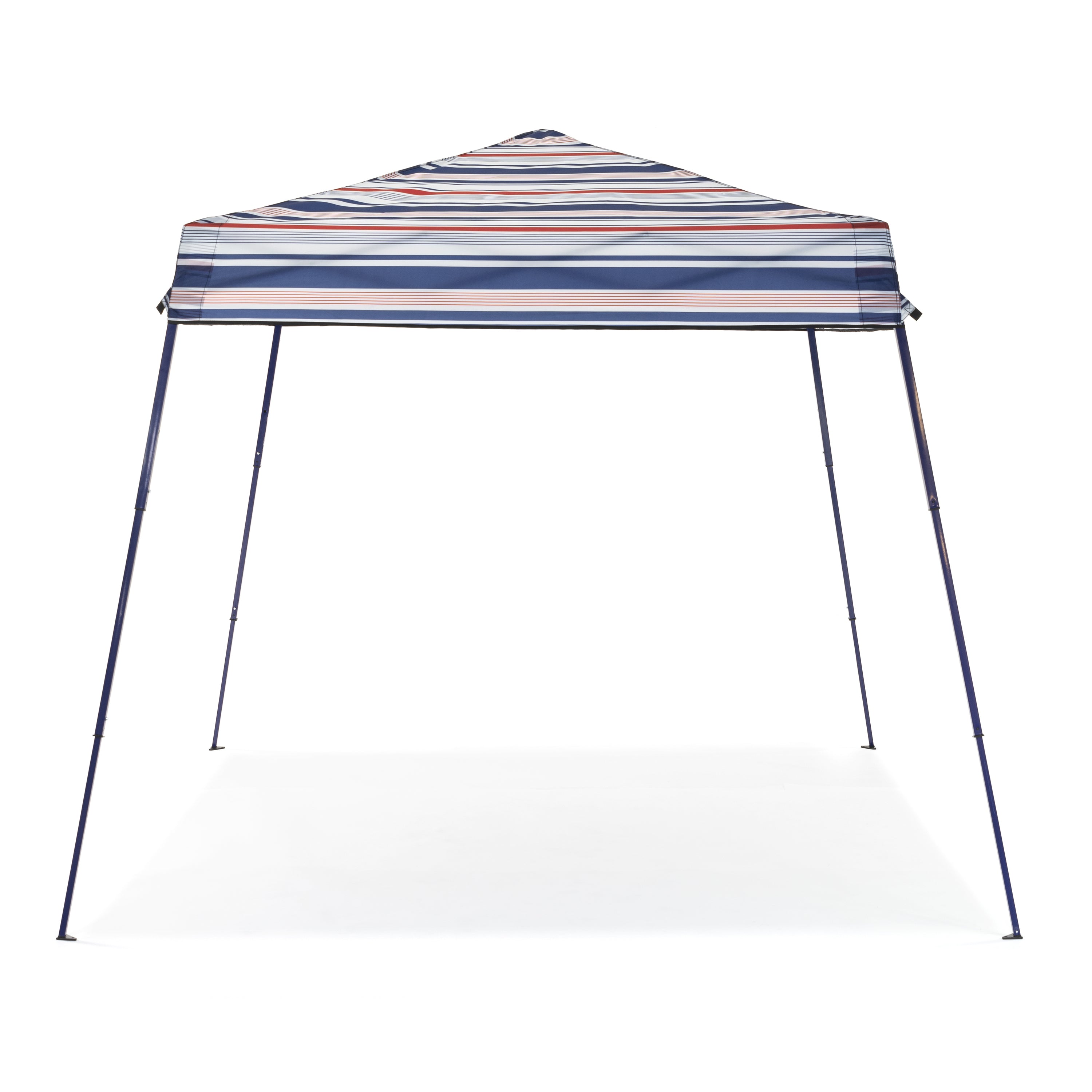 SlumberTrek Tropez Outdoor Beach Gazebo Shelter, Red, White, and Blue (Used) - VMInnovations