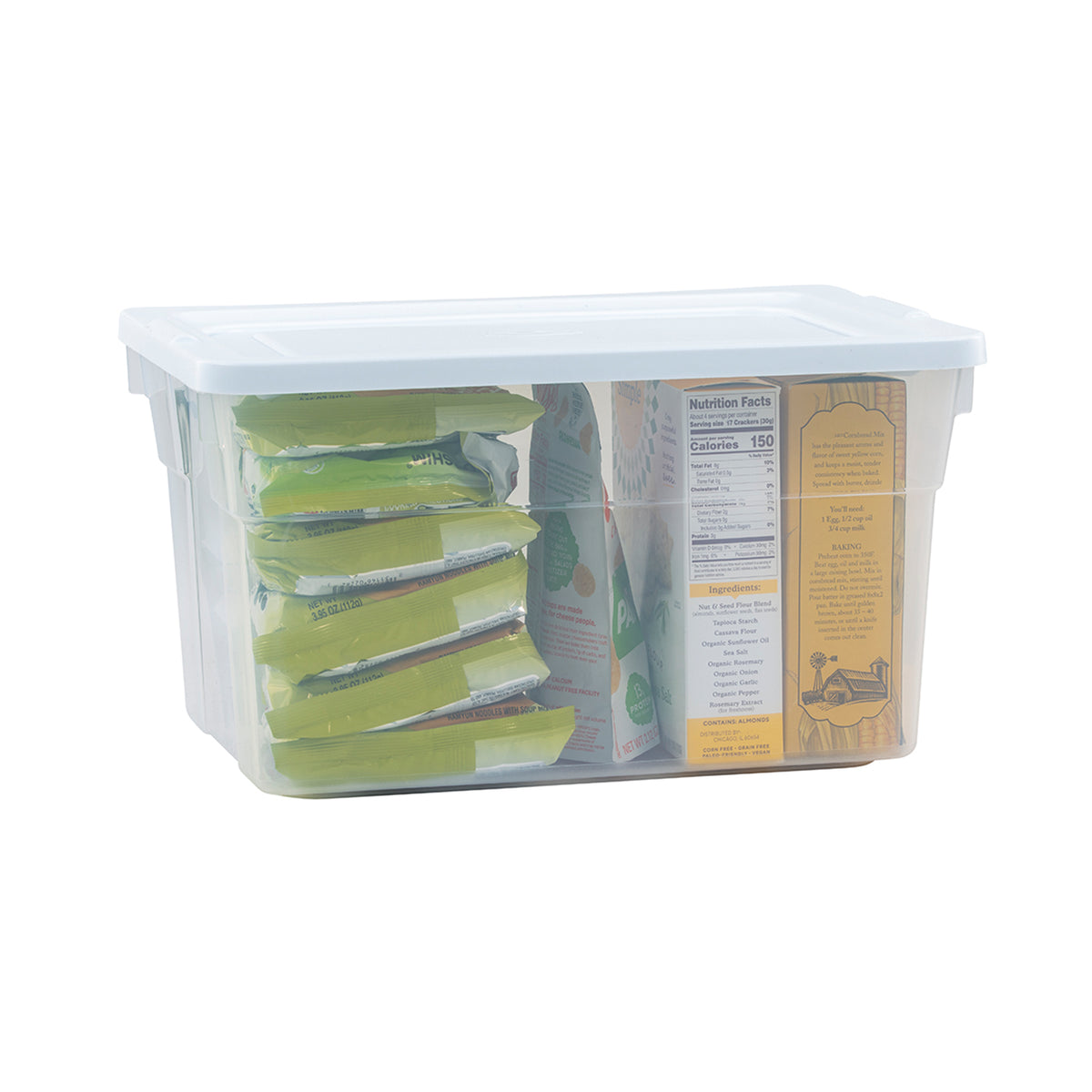Rubbermaid Classic Clear Stackable 20 Quart Heavy Duty Plastic Storage Bins