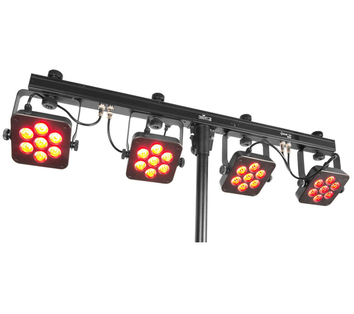 Chauvet DJ 4BAR TRI USB LED Wash Lights DMX Stage Bar System with Carry Bags