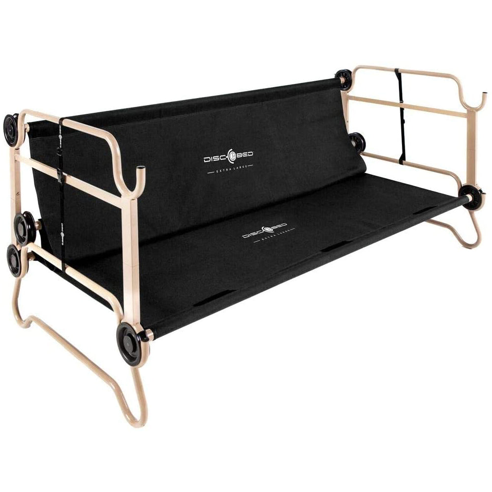 Disc-O-Bed XL Cam-O-Bunk Benchable Double Cot w/Organizers & No Slip Foot Pads