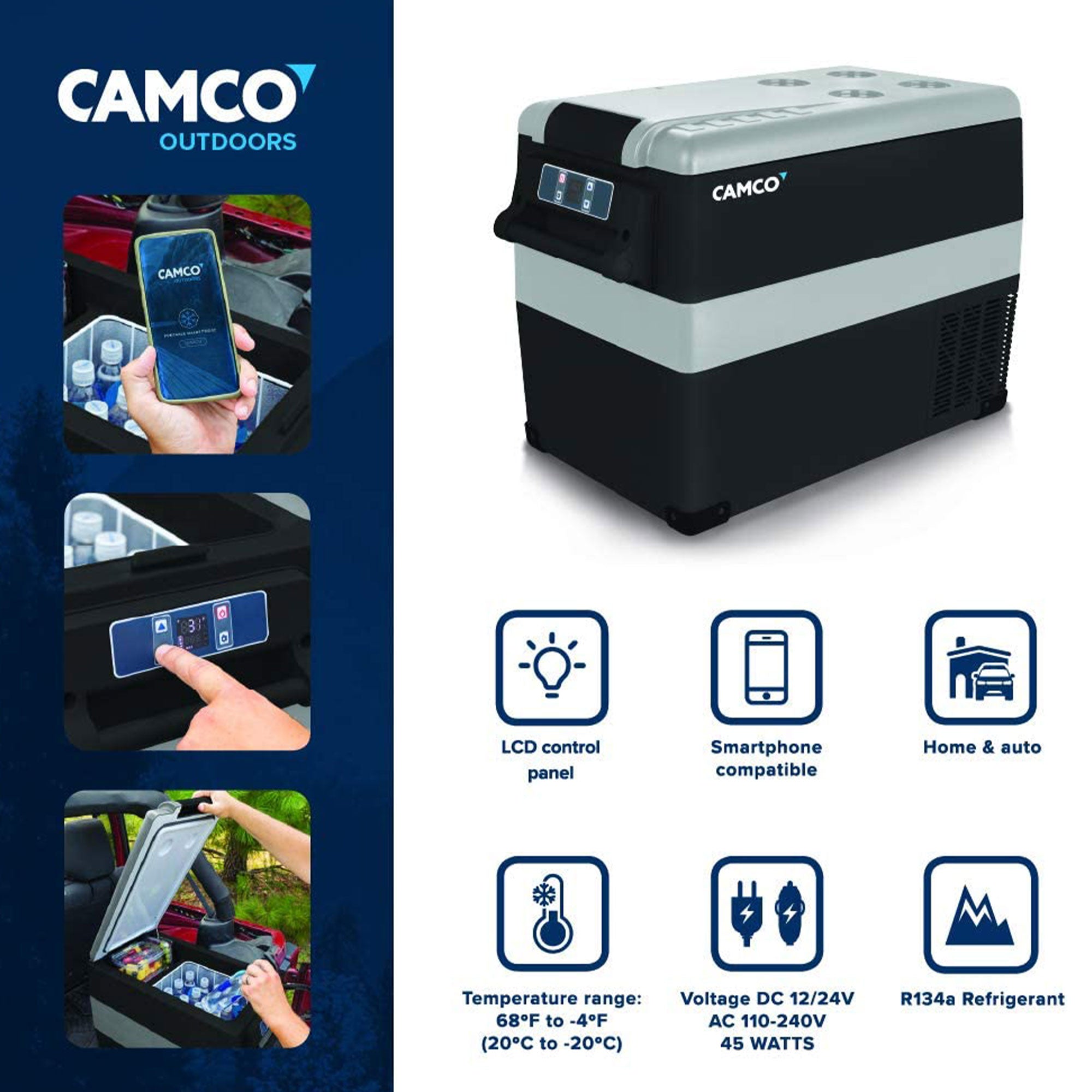 Camco 45 Liter Portable Compact Refrigerator w/ Single Zone Cooling (Open Box)