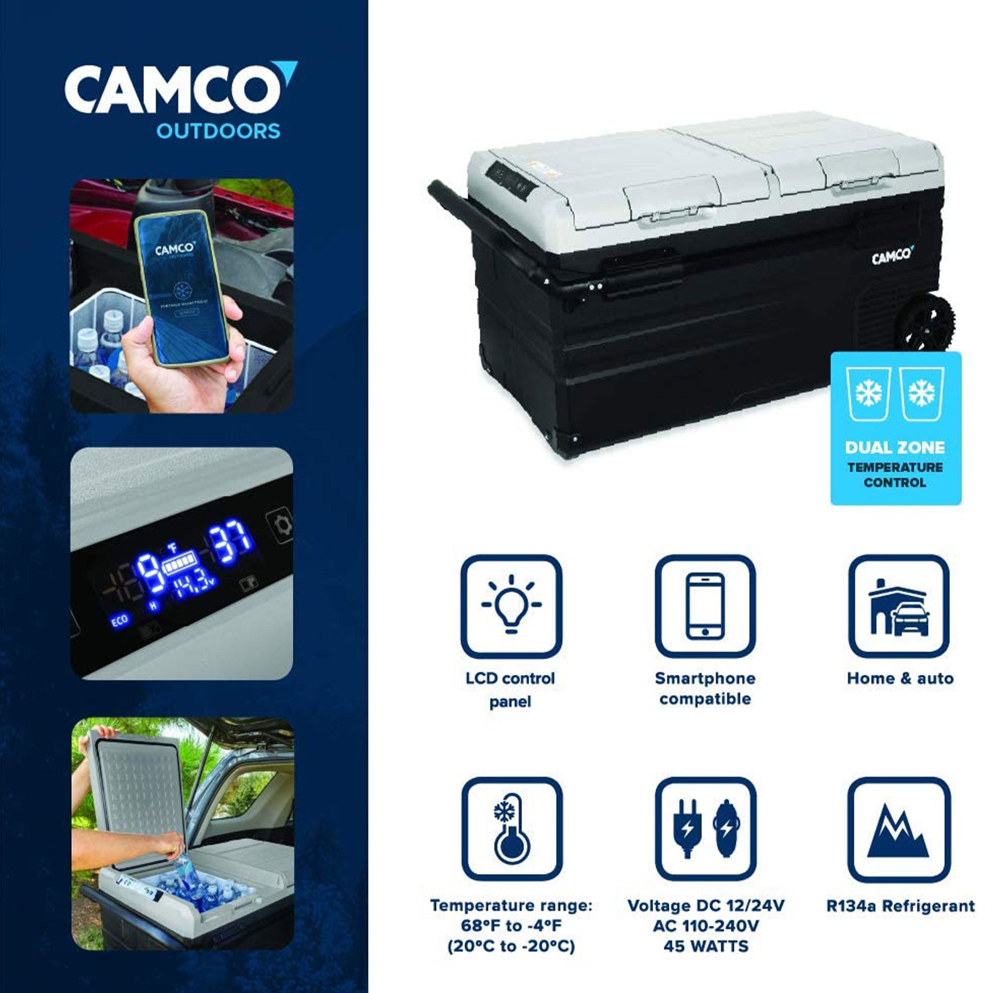 Camco 75 Liter Portable Compact Refrigerator with Dual Zone Cooling (Used) - VMInnovations
