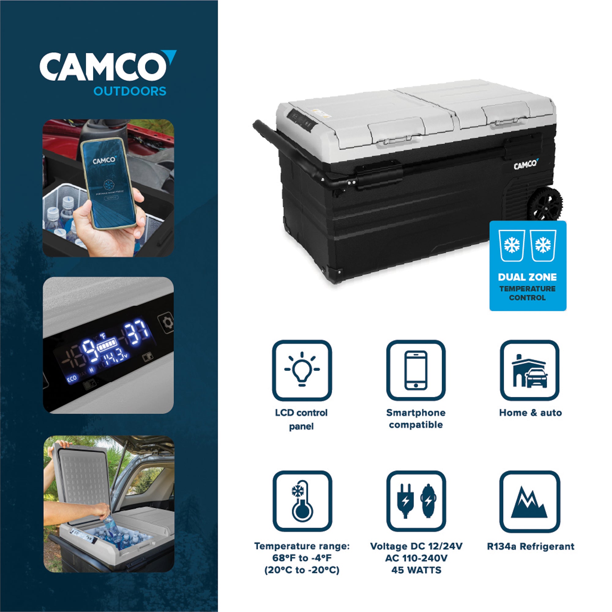 Camco 75 Liter Portable Compact Refrigerator with Dual Zone Cooling (For Parts) - VMInnovations