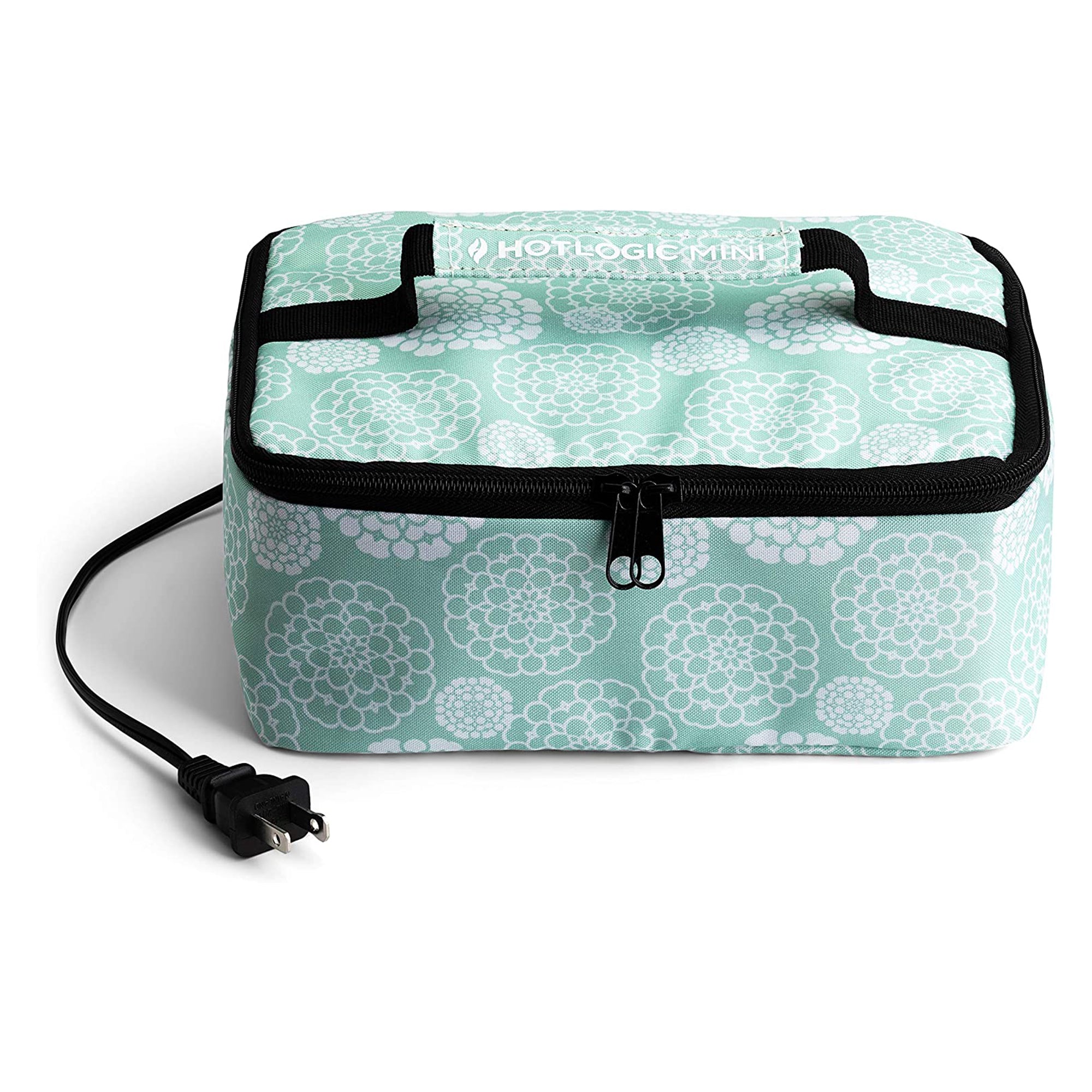 HotLogic Mini Portable Thermal Food Warmer for Office and Travel, Aqua Floral - VMInnovations
