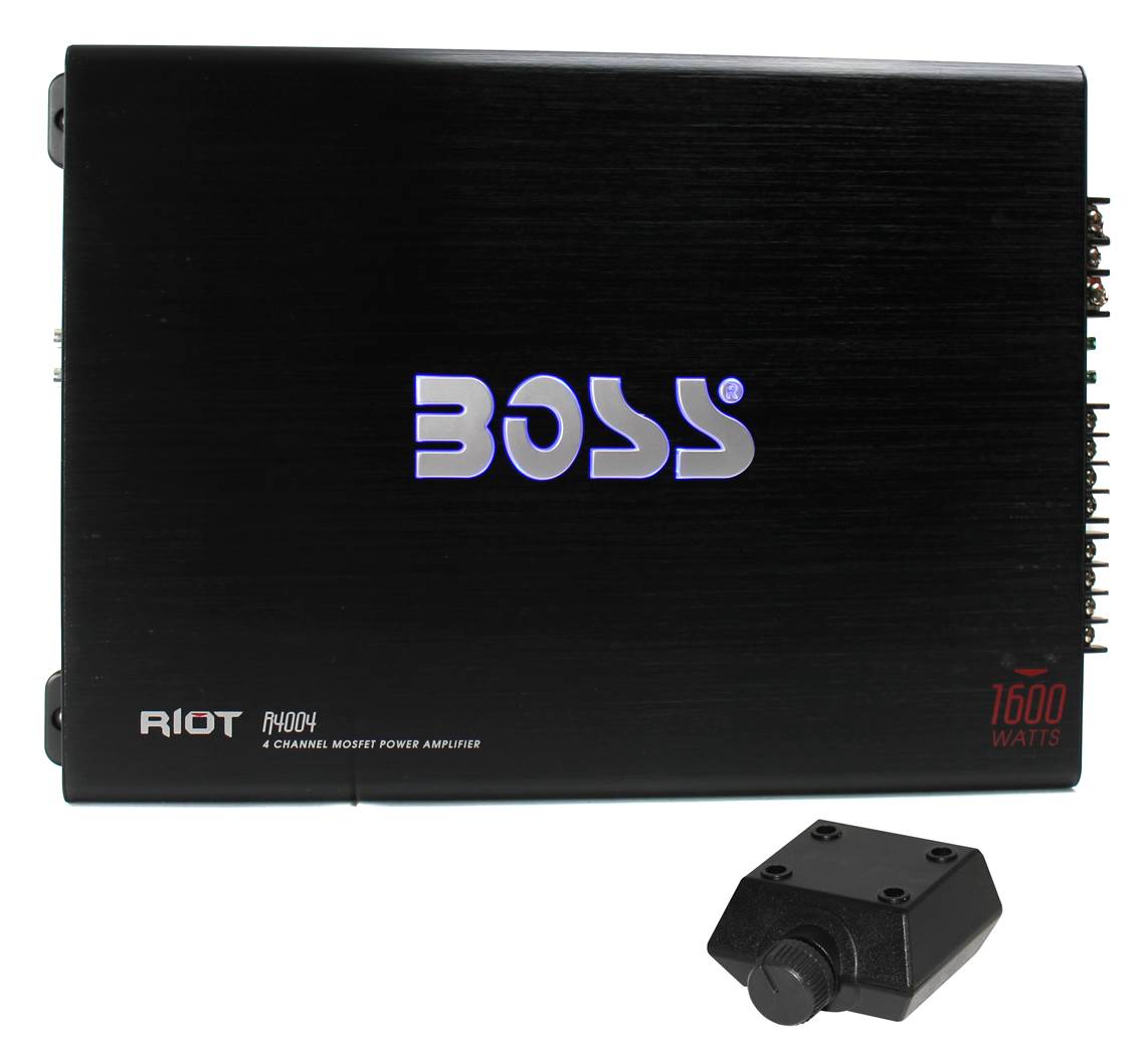 NEW BOSS R4004 1600W 4-Channel RIOT Car Audio Power Amplifier Amp + Sub Remote
