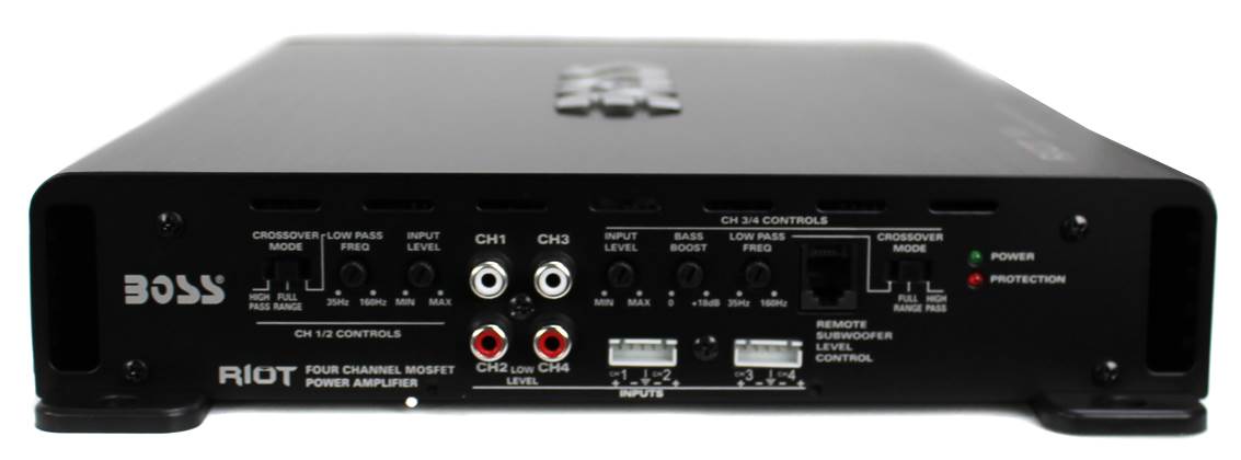 NEW BOSS R4004 1600W 4-Channel RIOT Car Audio Power Amplifier Amp + Sub Remote
